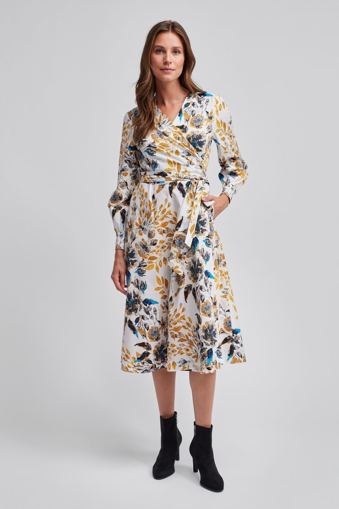 Wickelkleid Herbstgarten