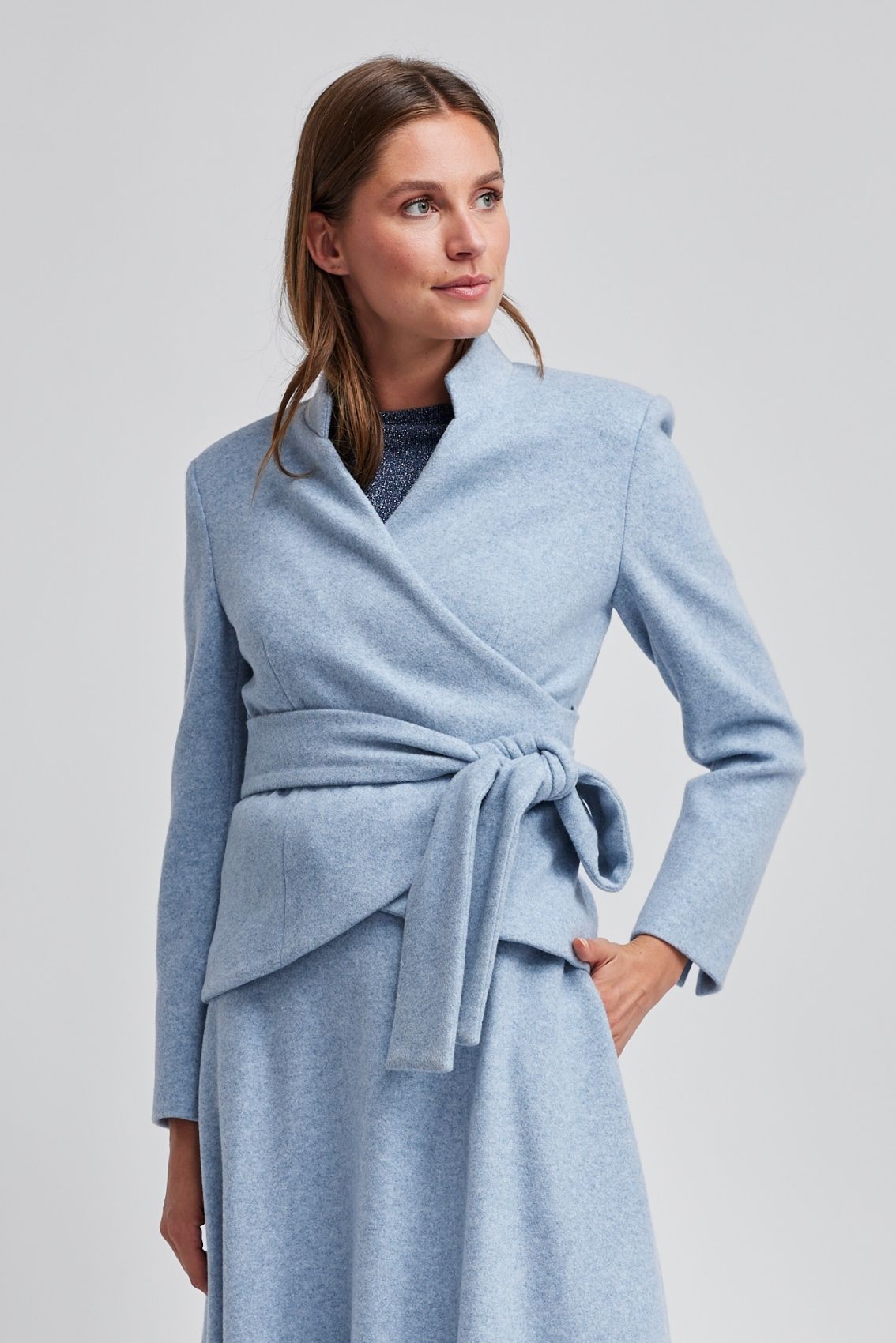 Wickel-Jacke Hellblau