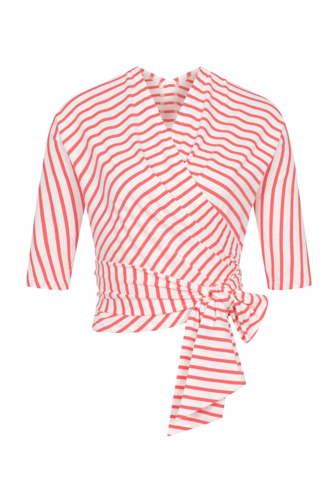 Wickeltop Rosa-Creme Gestreift