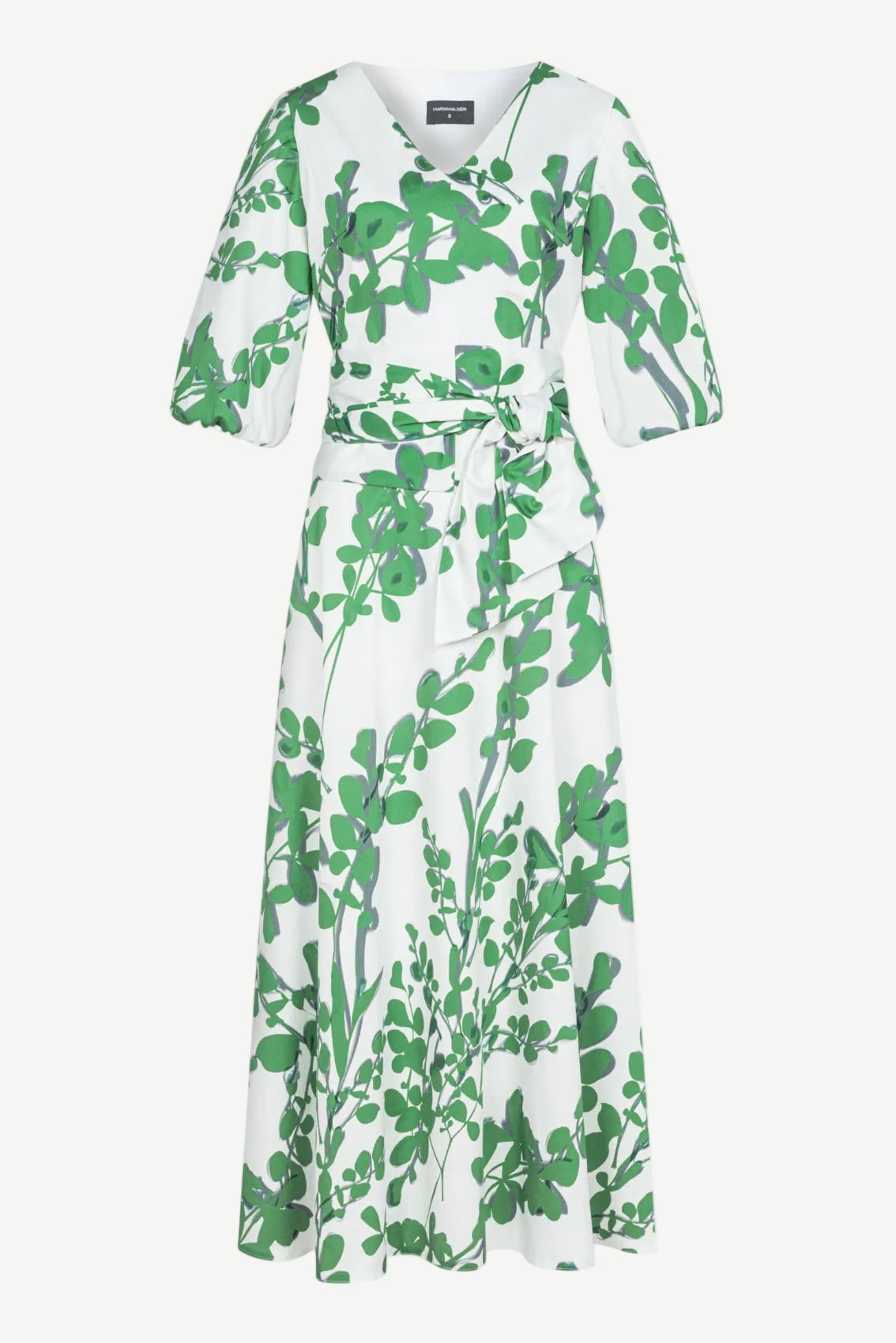 Maxikleid mit grünen Blättern