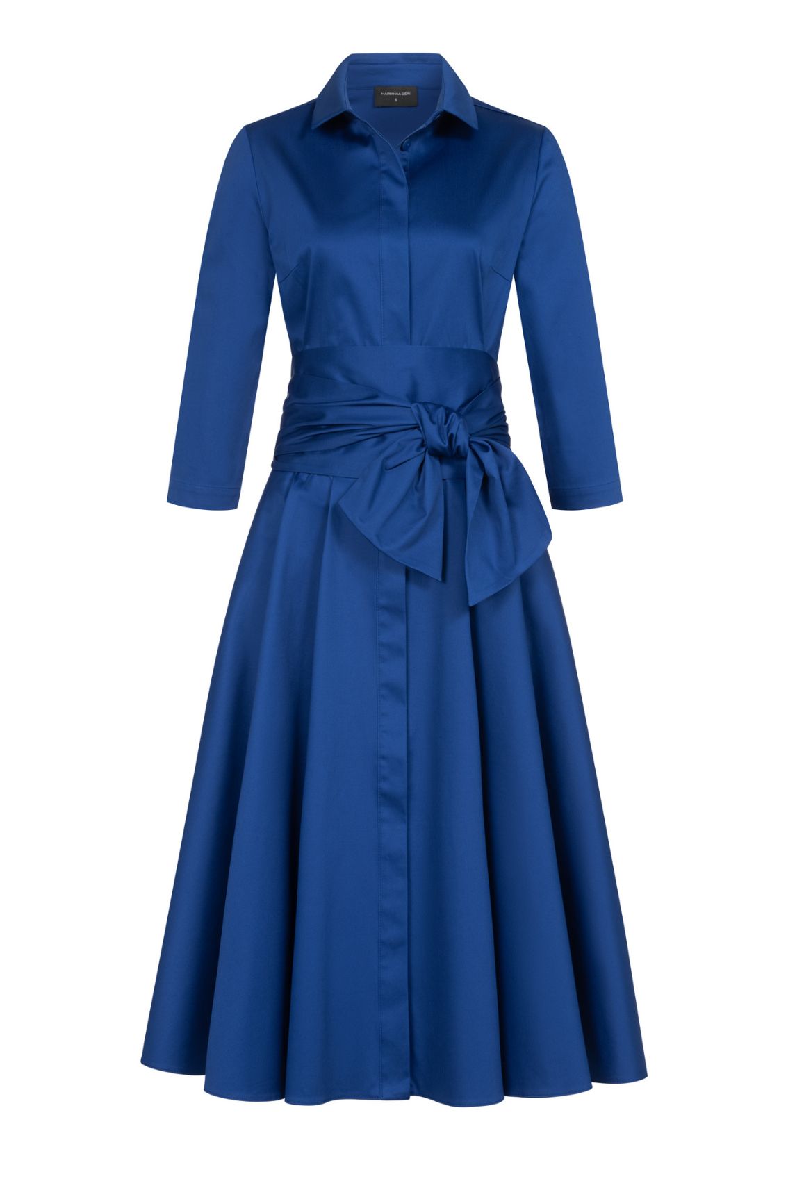 Blusenkleid mit Bindegürtel Marineblau