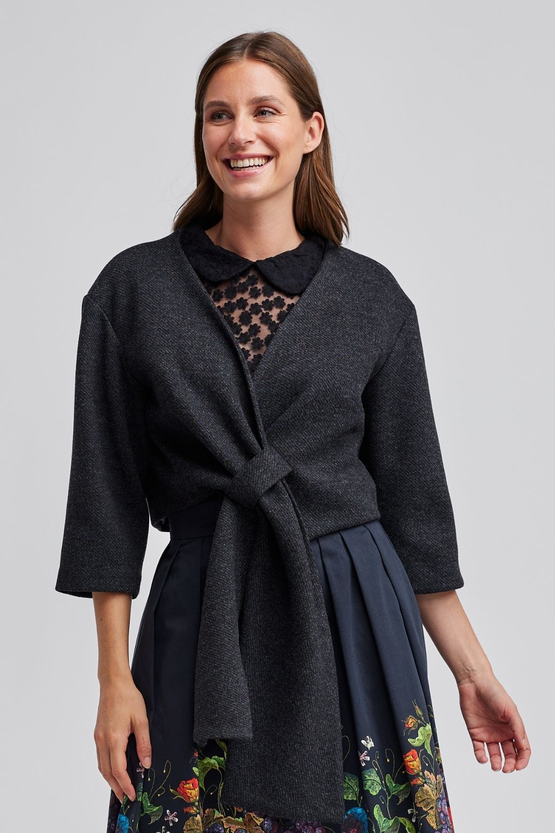 Cape-Jacke Anthrazit