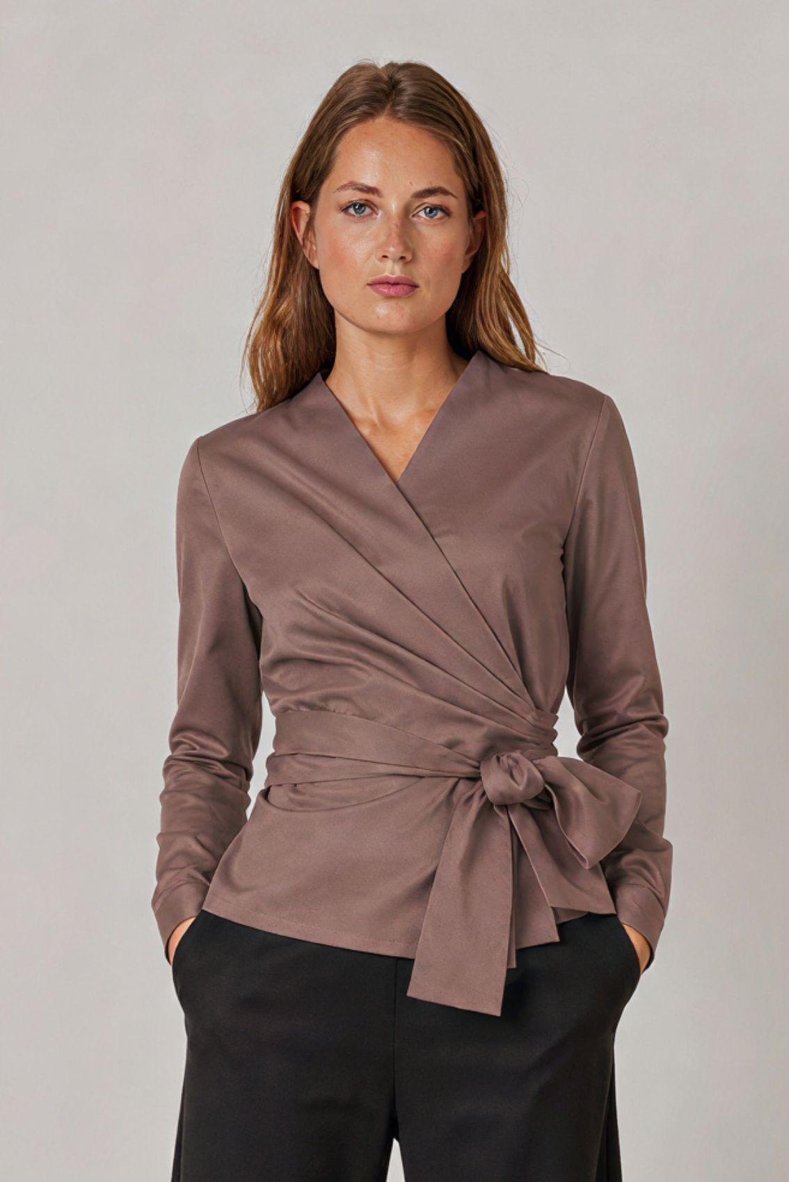 Wickelbluse Cappuccino