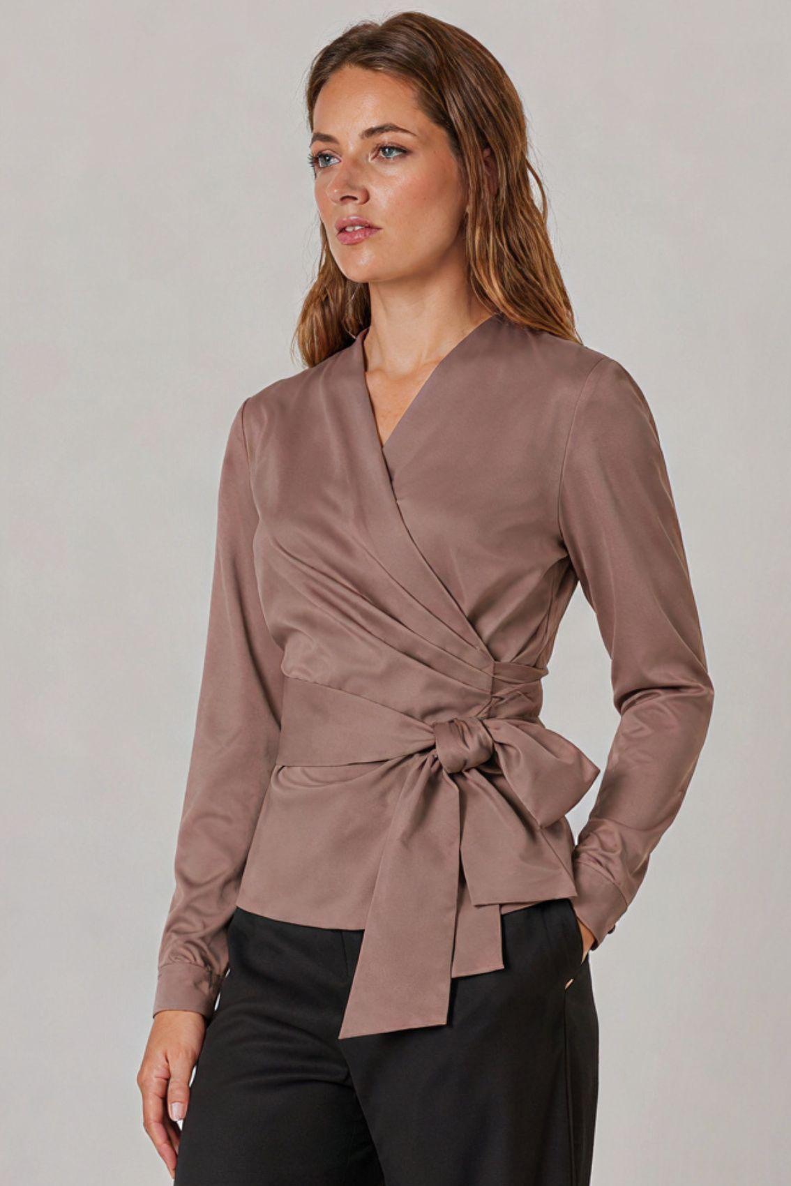Wickelbluse Cappuccino