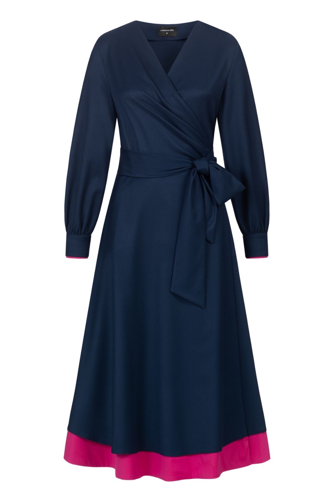 Wickelkleid Navy & Pink