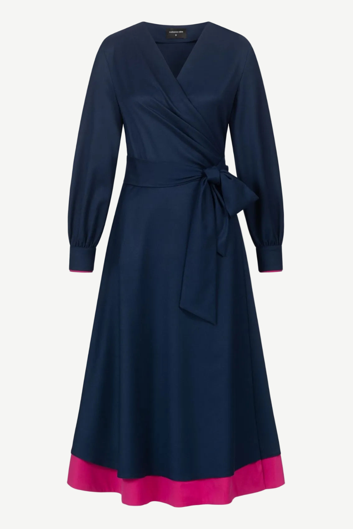 Wrap Dress Navy & Pink