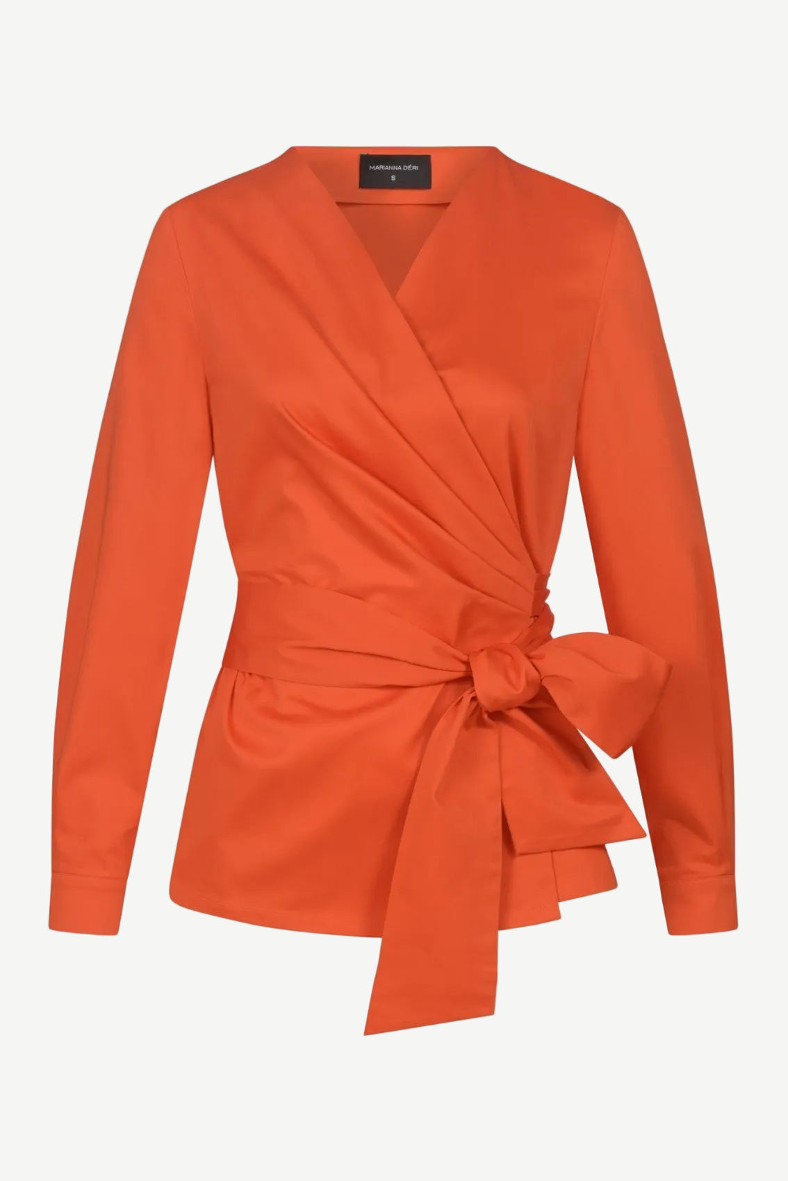 Orange Wrap Blouse