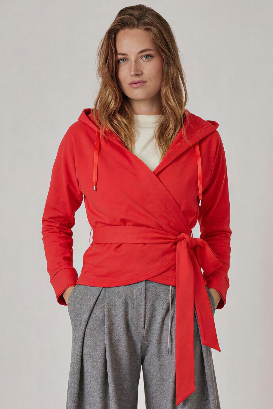 Wrap Hoodie Red