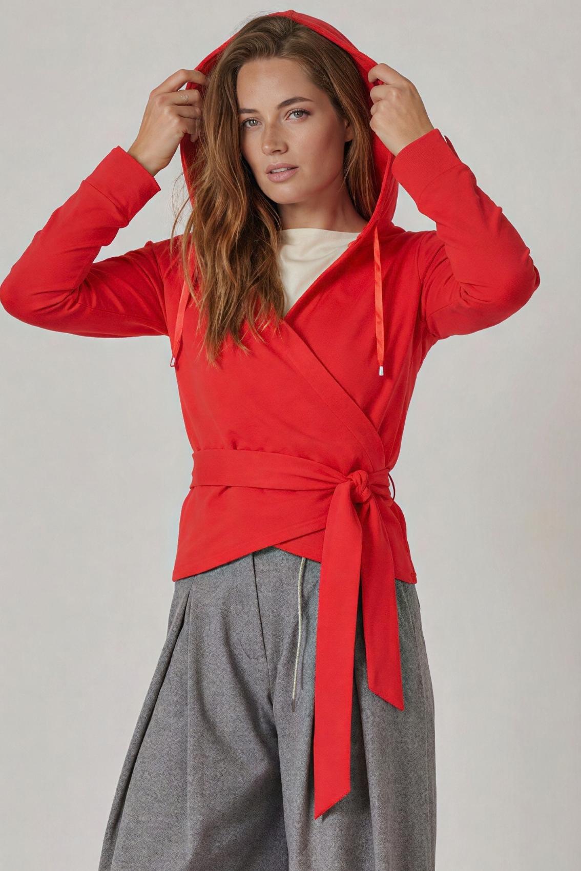 Wrap Hoodie Red