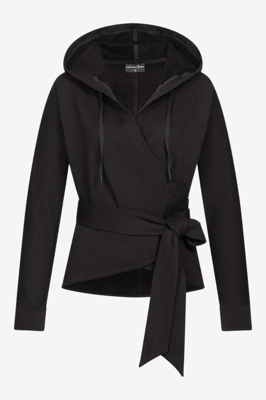Wickel-Hoodie Schwarz