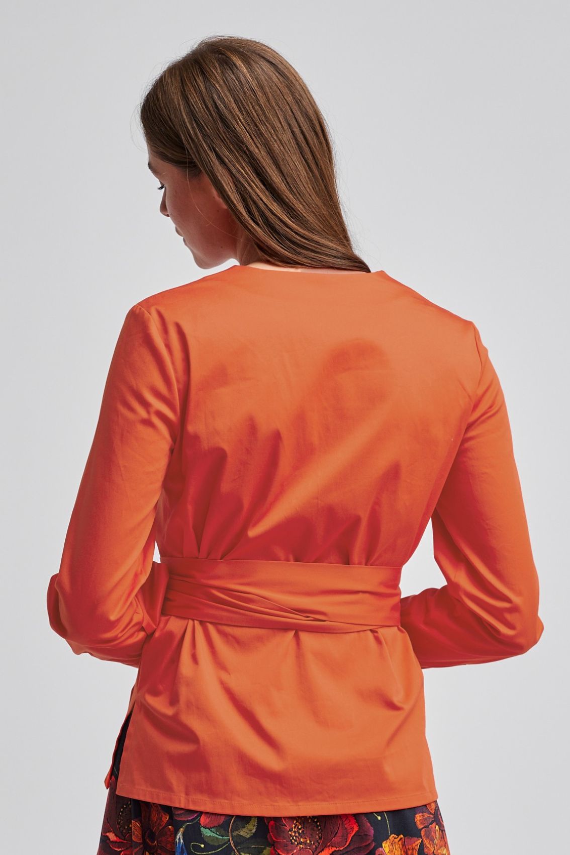 Wickelbluse Orange