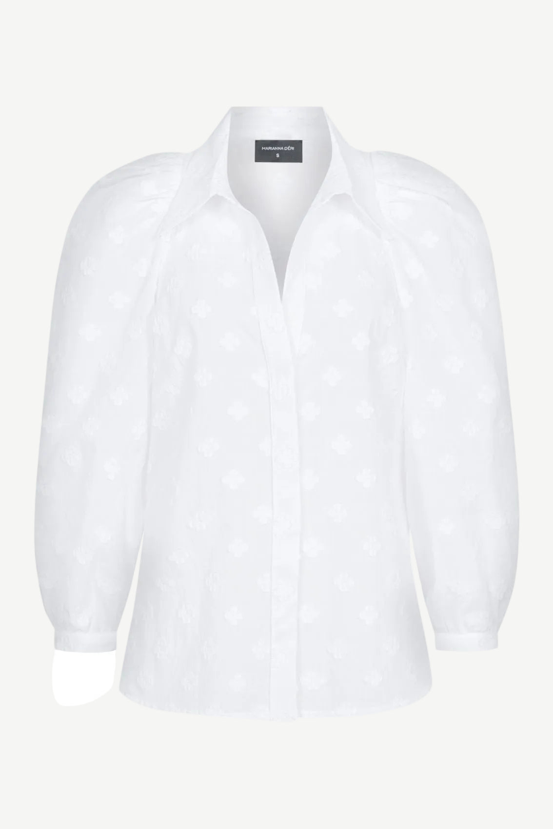 Blouse with Woven Flowers