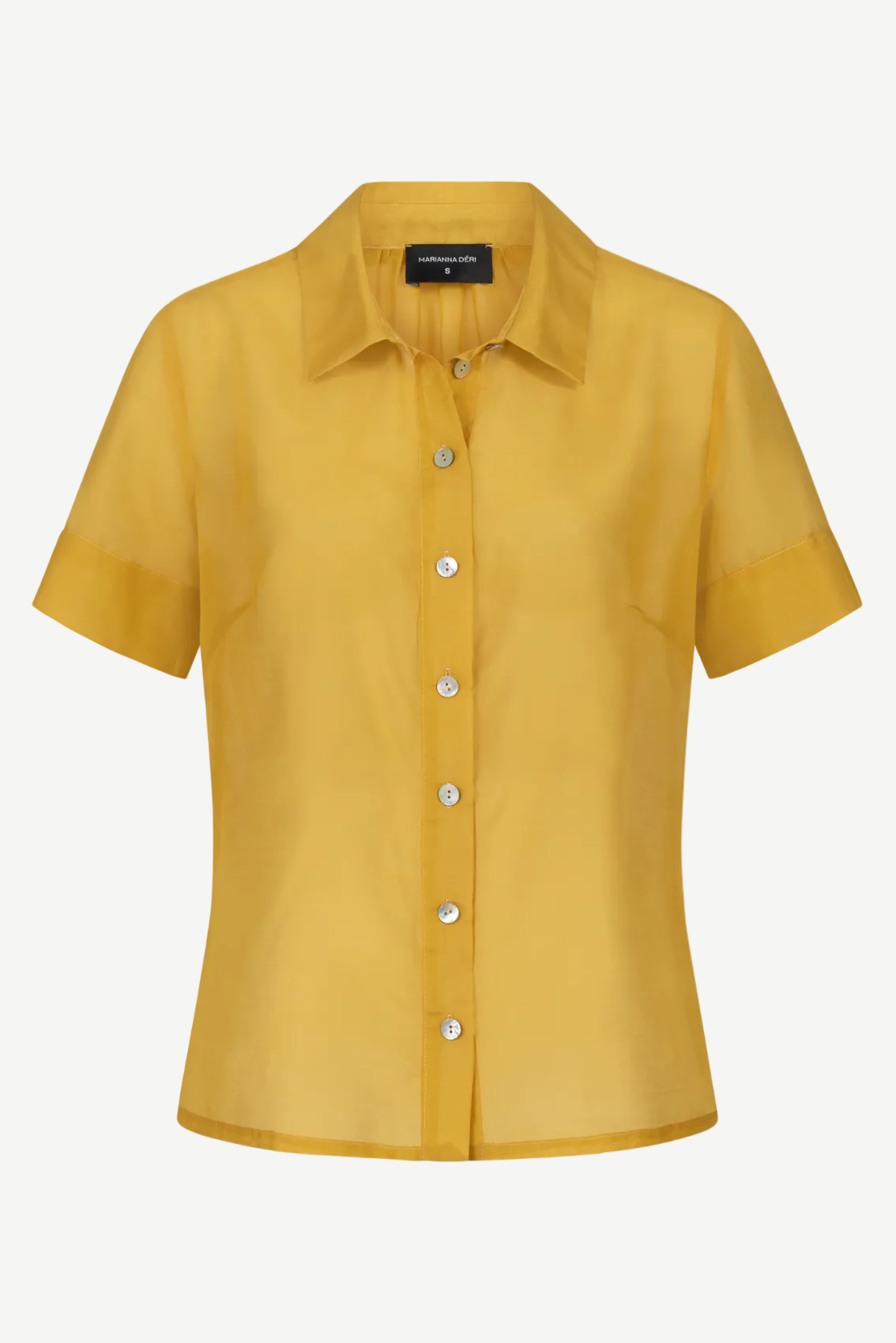Mustard Silk Blend Blouse
