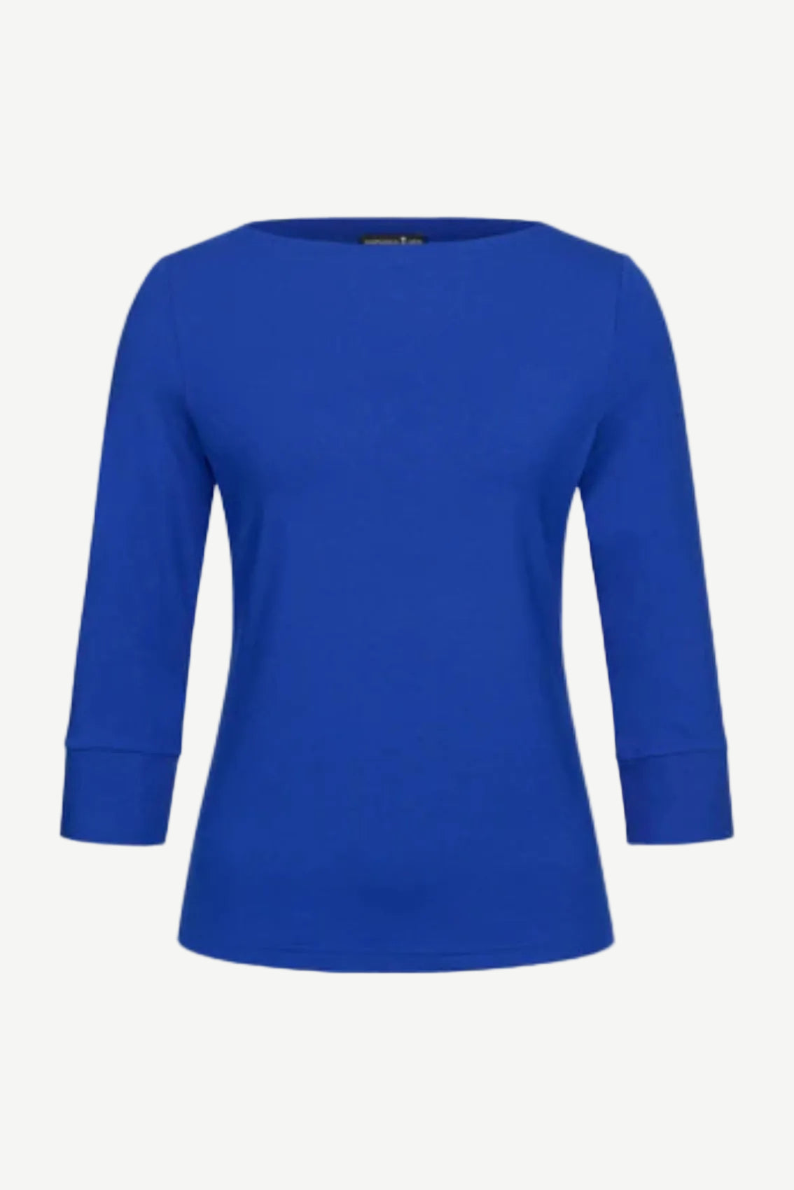Royal Blue Top With Boat Neckline