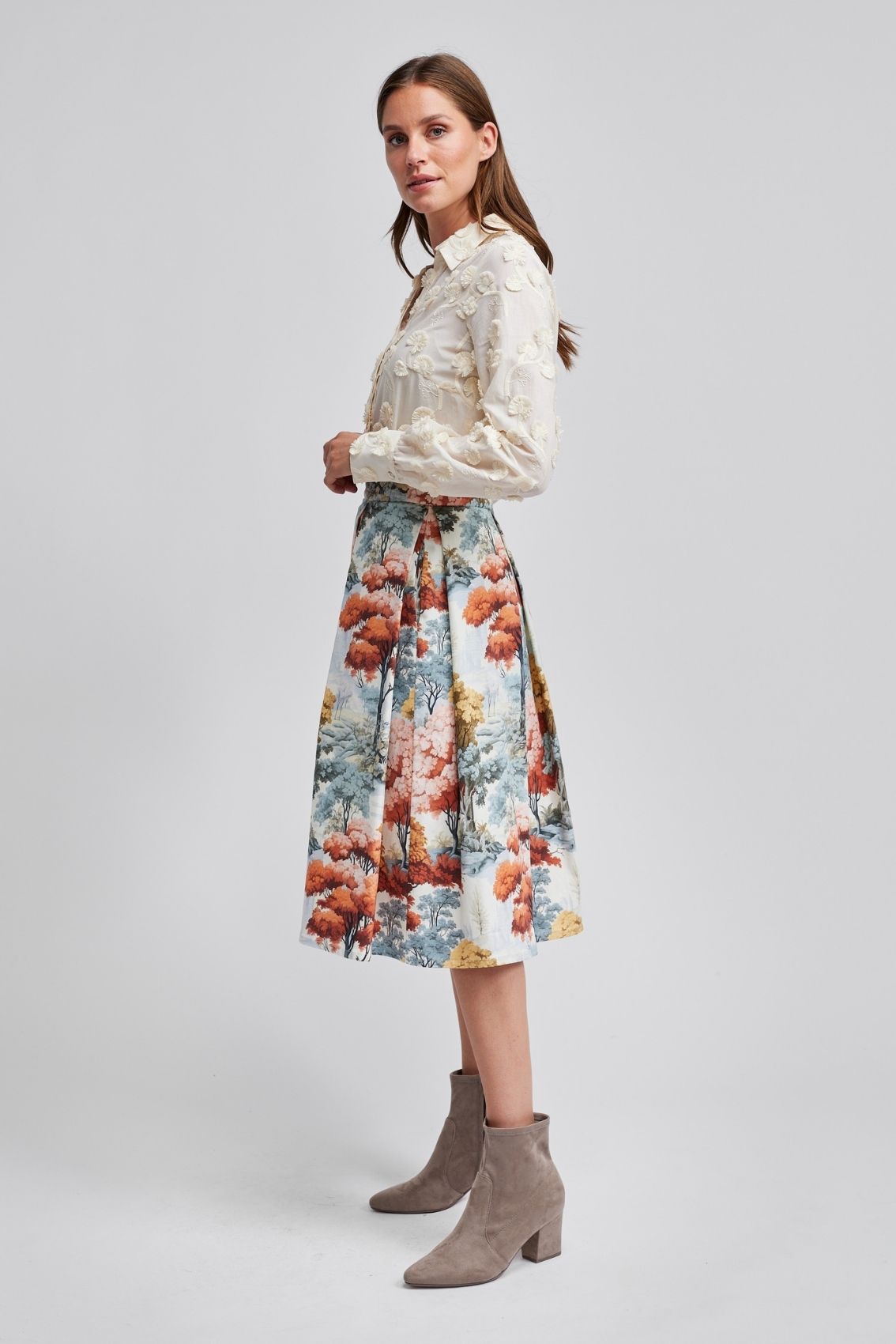 Faltenrock Herbstwald