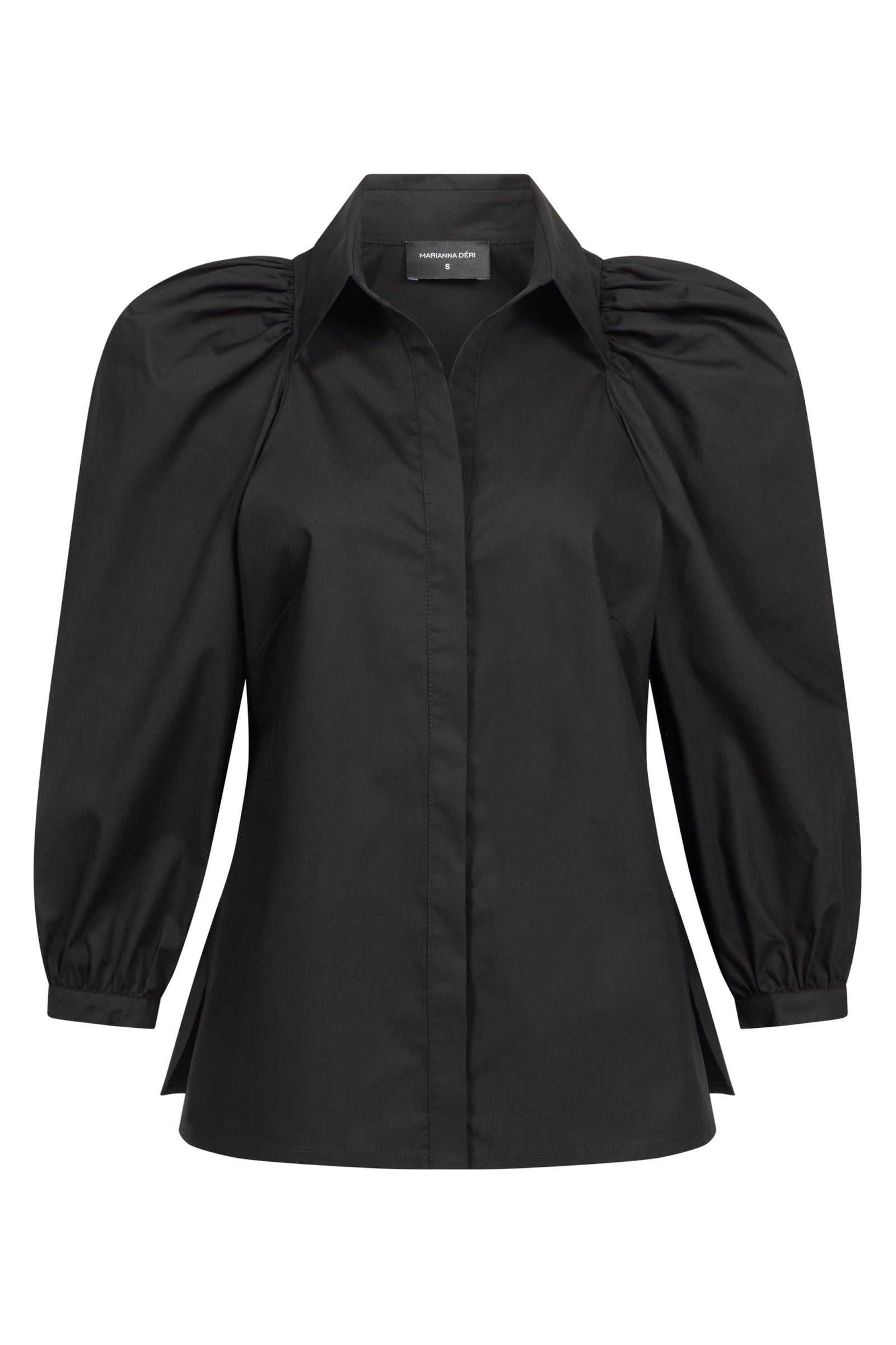 Bluse mit Ballonärmeln Schwarz - Marianna Déri