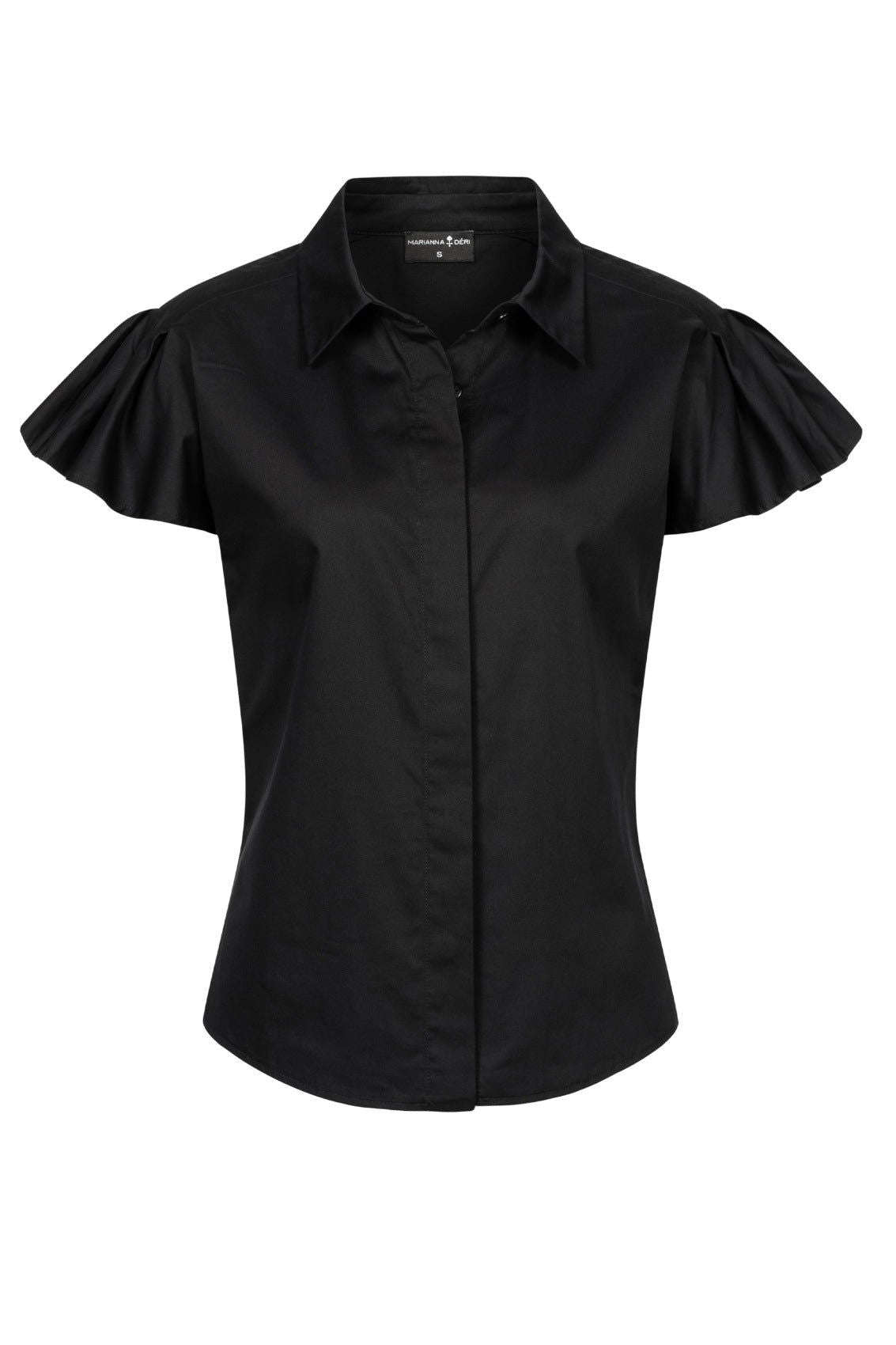 Bluse mit Flügelärmel Schwarz - Marianna Déri