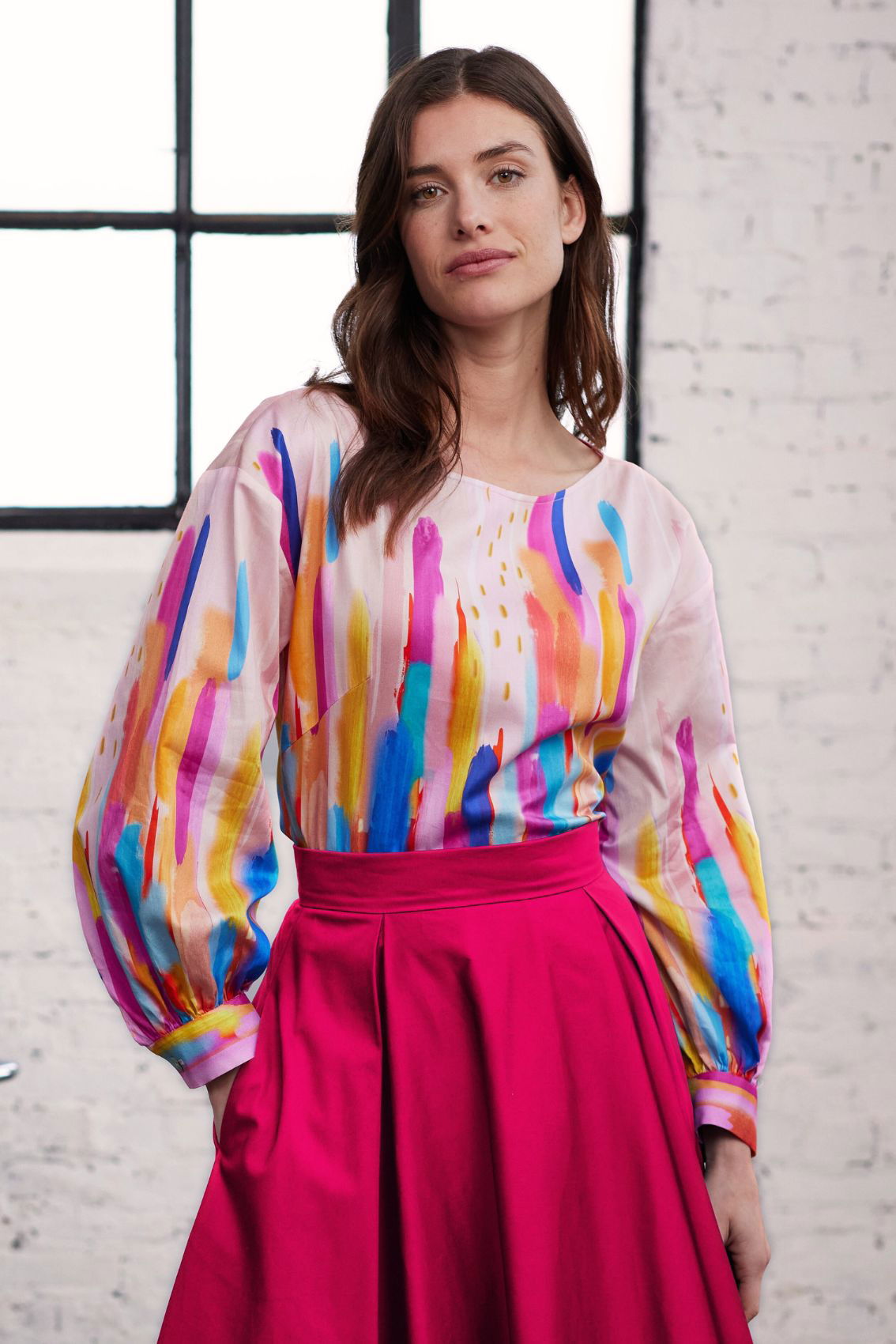 Bluse mit Pinselstrichen - Marianna Déri