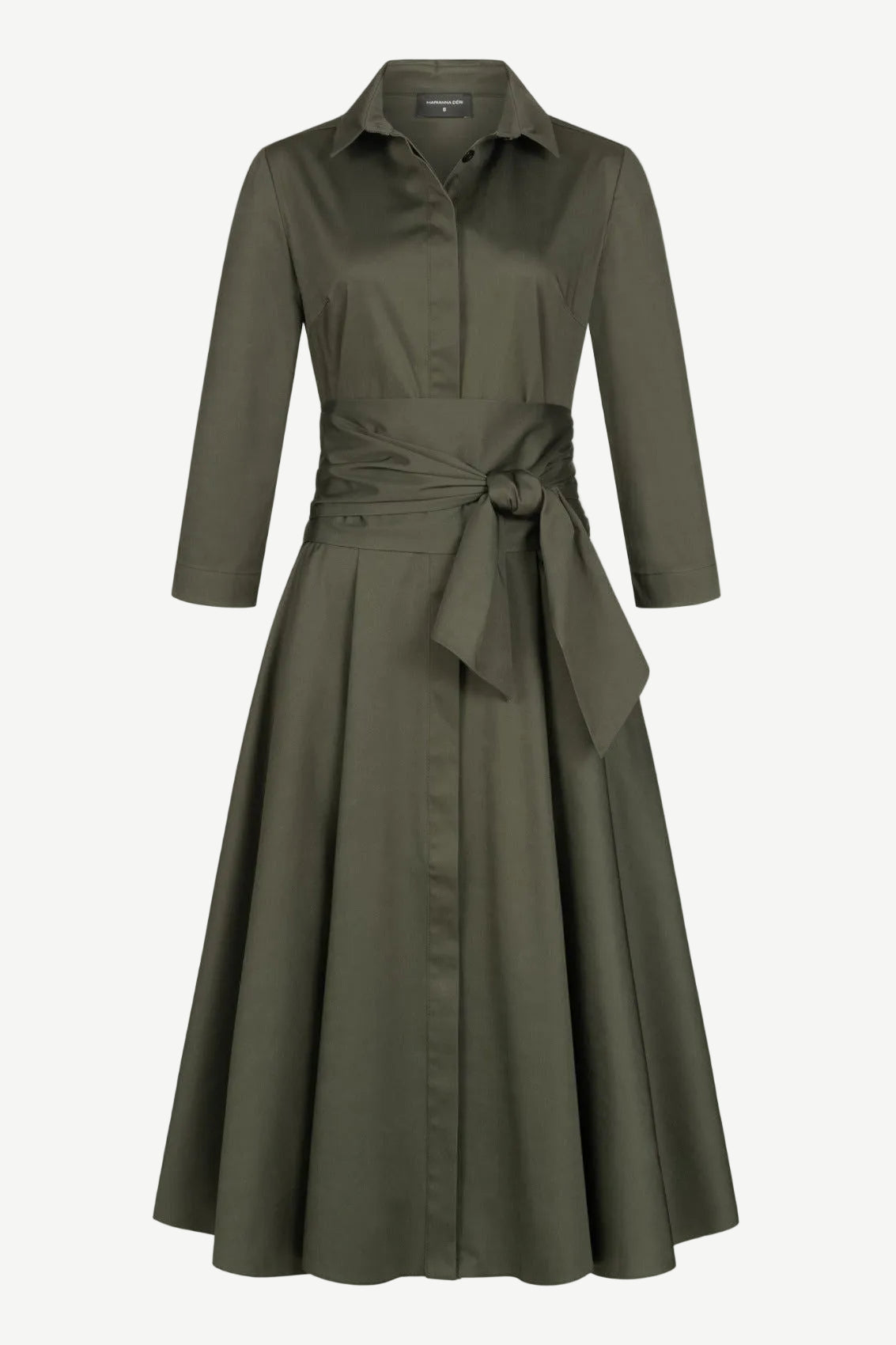 Blusenkleid mit Bindegürtel Olivegün - Marianna Déri