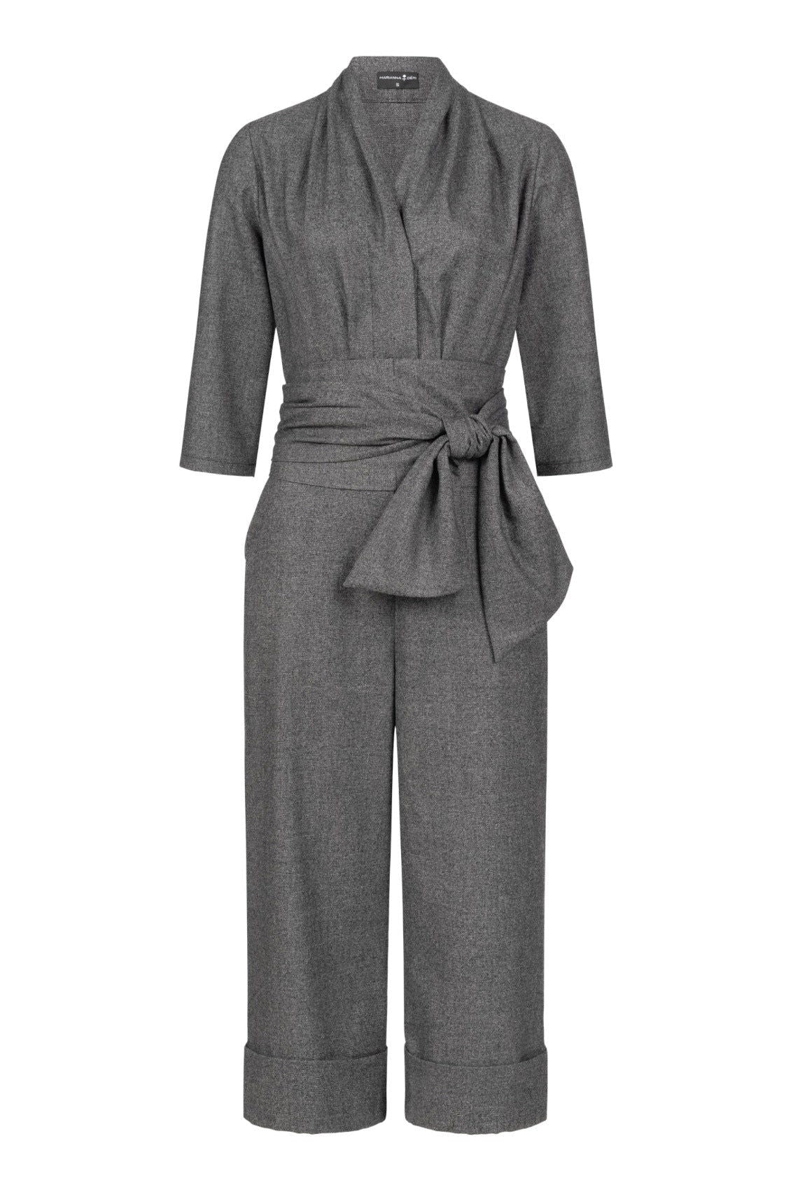 Culotte-Jumpsuit mit abnehmbarem Bindegürtel - Marianna Déri