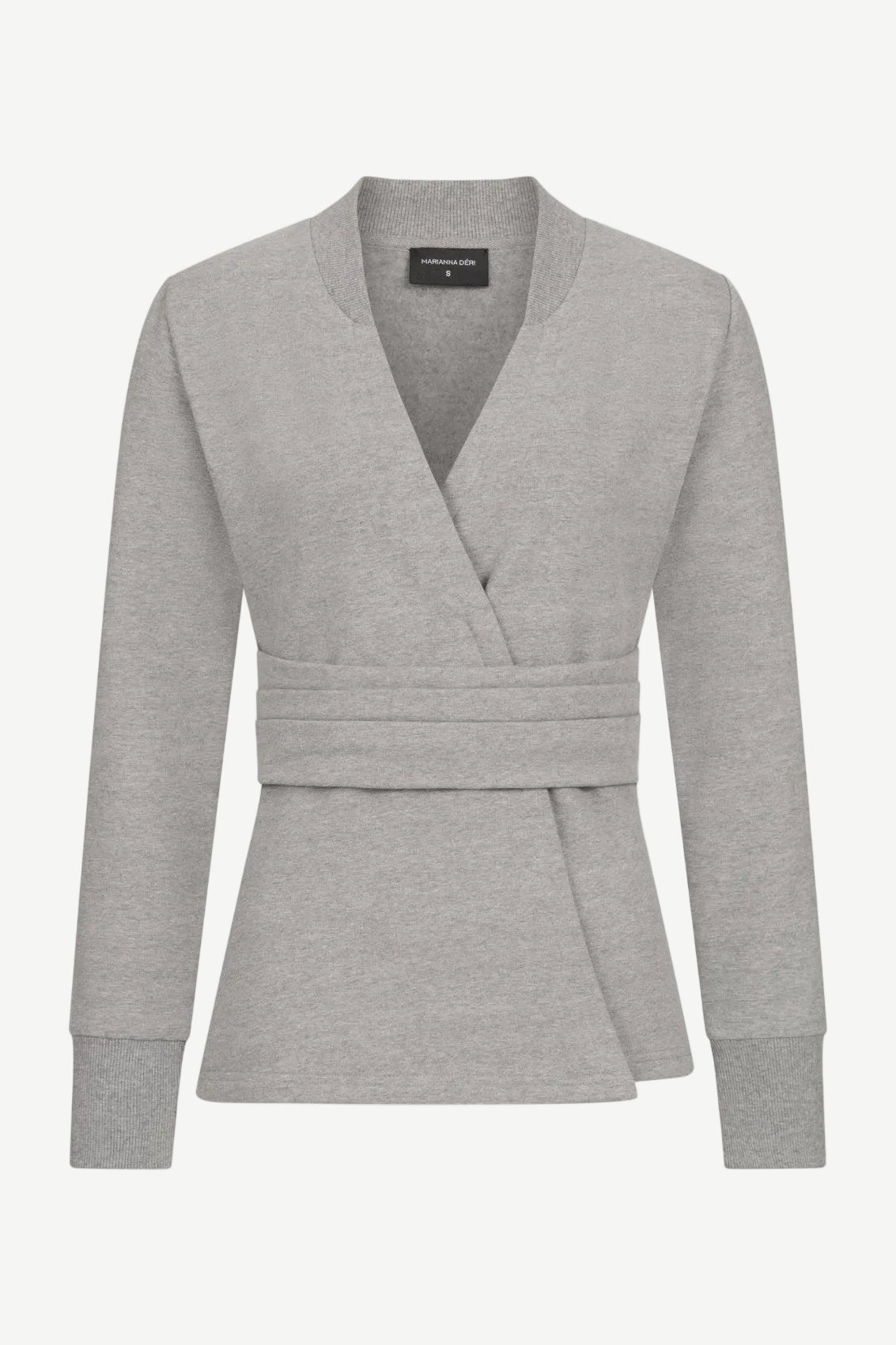 Deluxe Sweatshirt in Wickeloptik Grau - Marianna Déri
