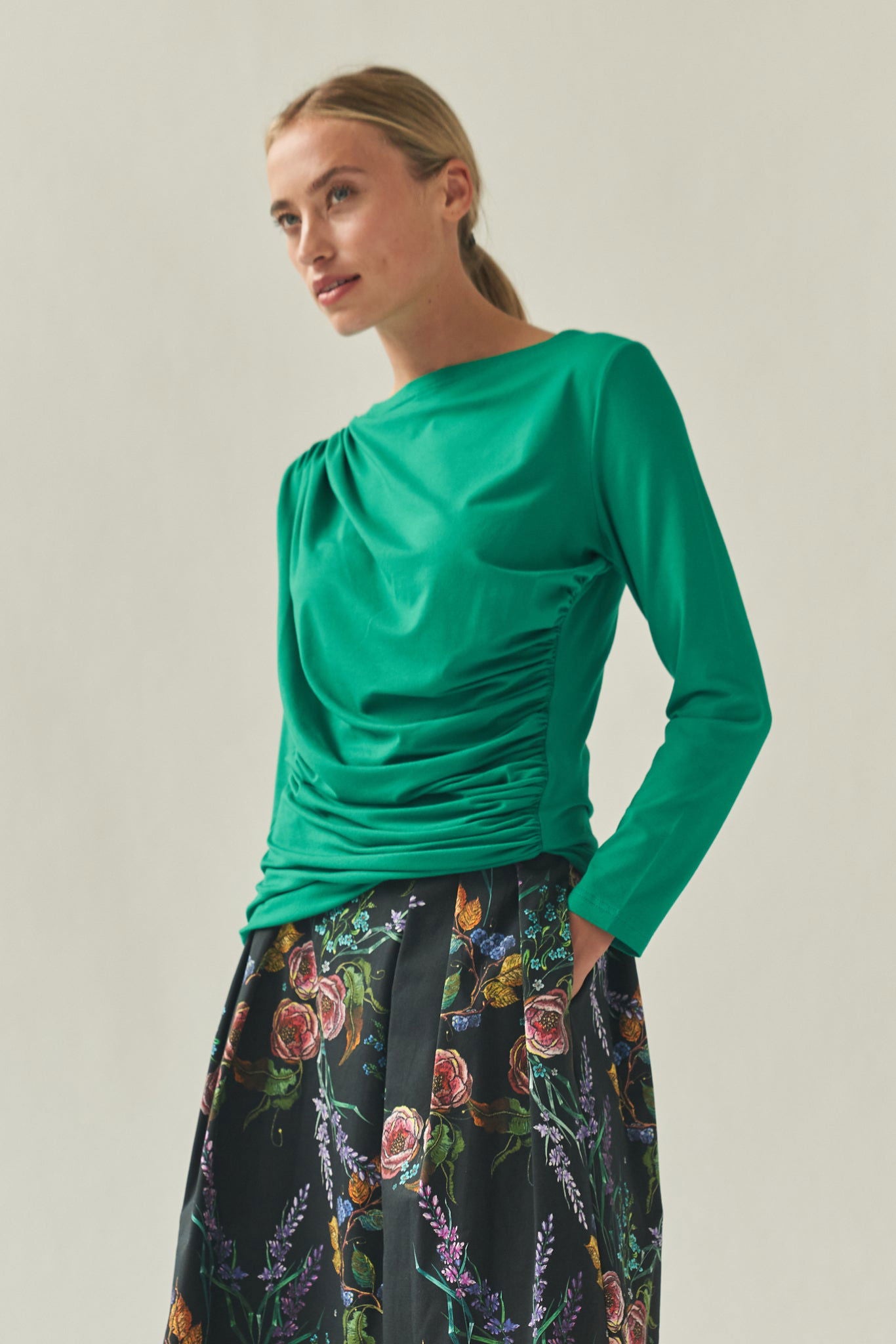 Drapiertes Shirt Grün - Marianna Déri