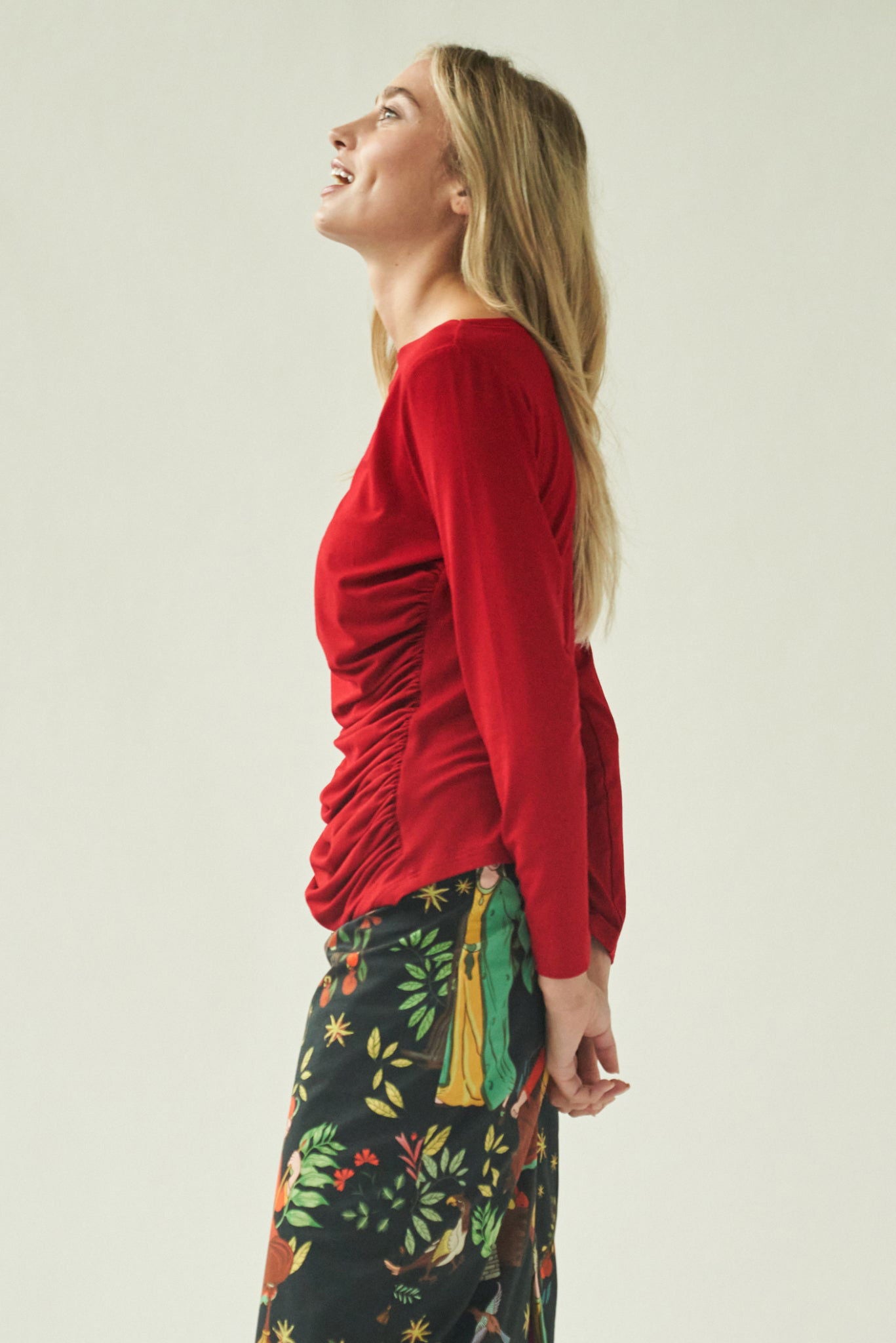 Drapiertes Shirt Rot - Marianna Déri