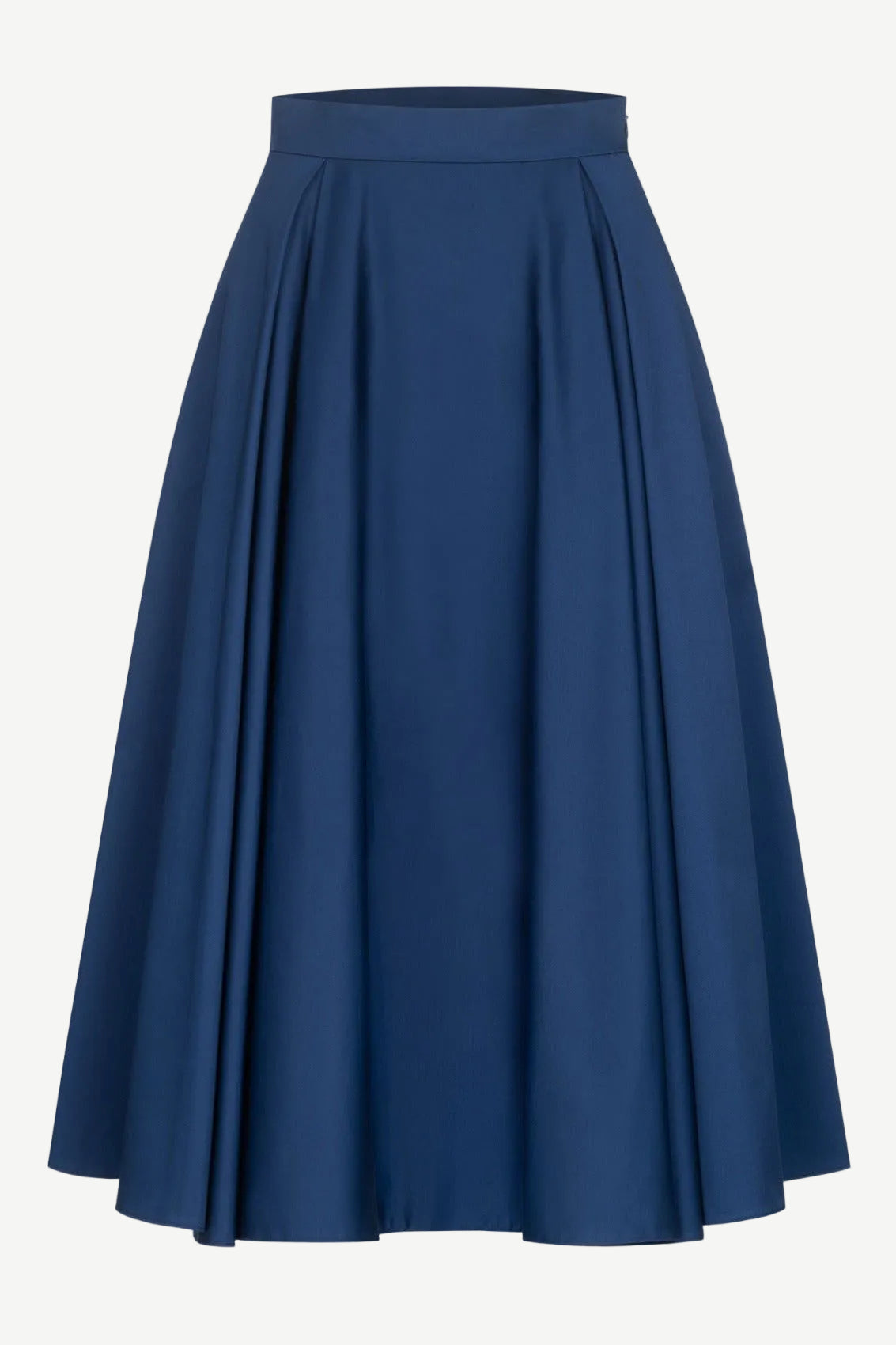 Faltenrock aus Baumwoll-Satin Marineblau - Marianna Déri