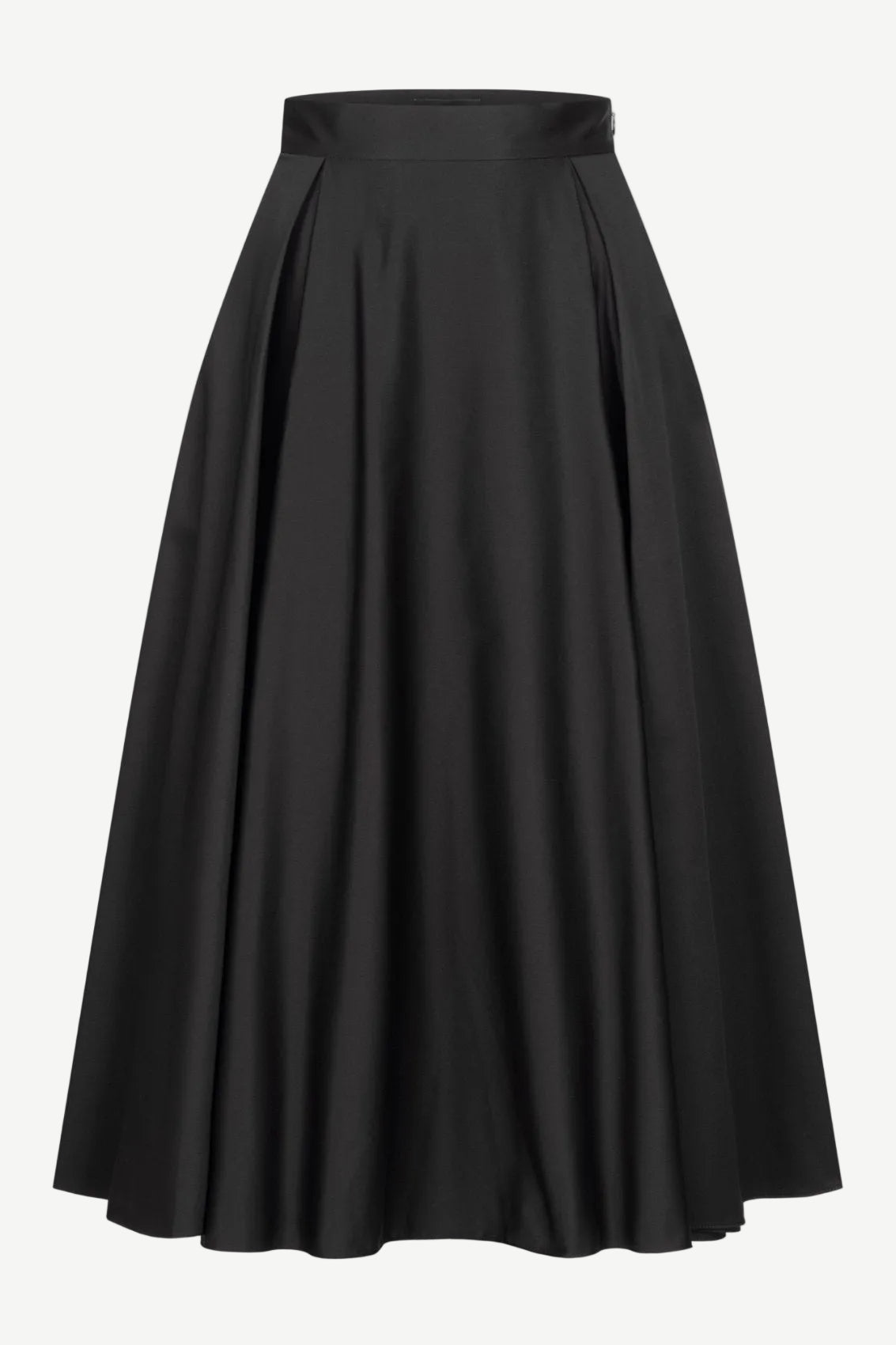 Faltenrock aus Baumwoll-Satin Schwarz - Marianna Déri