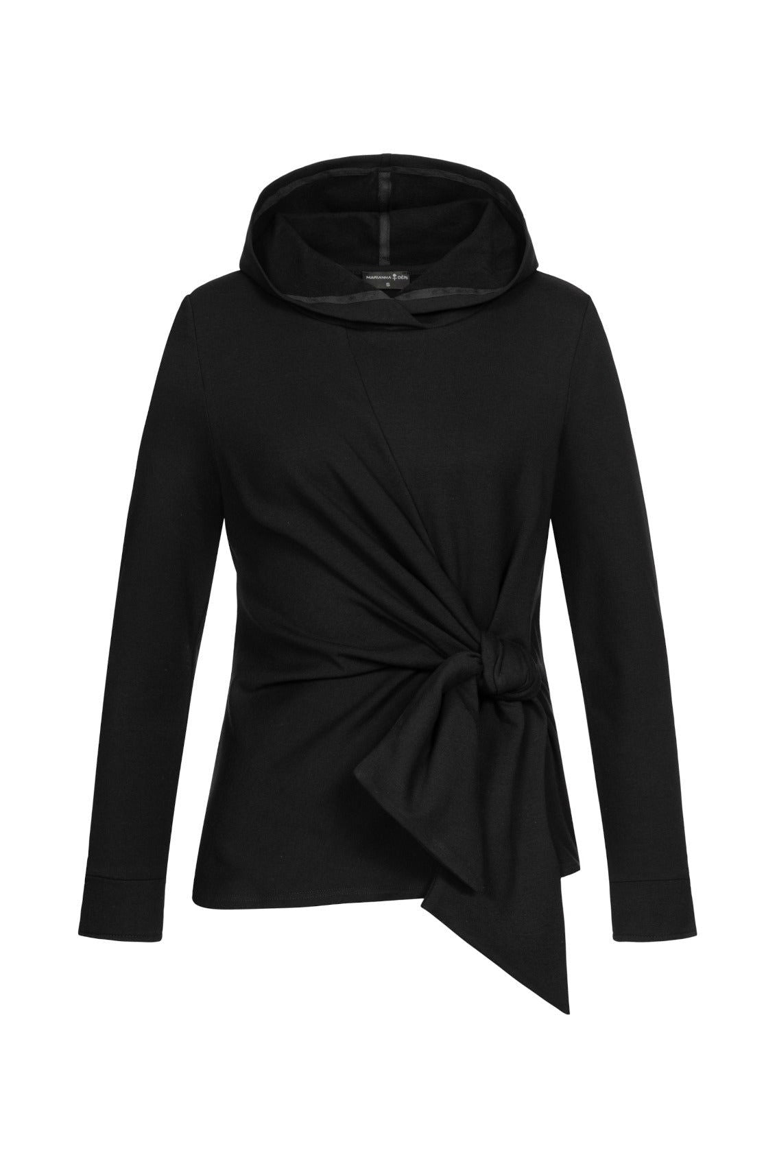 Hoodie mit Wickeloptik Schwarz - Marianna Déri