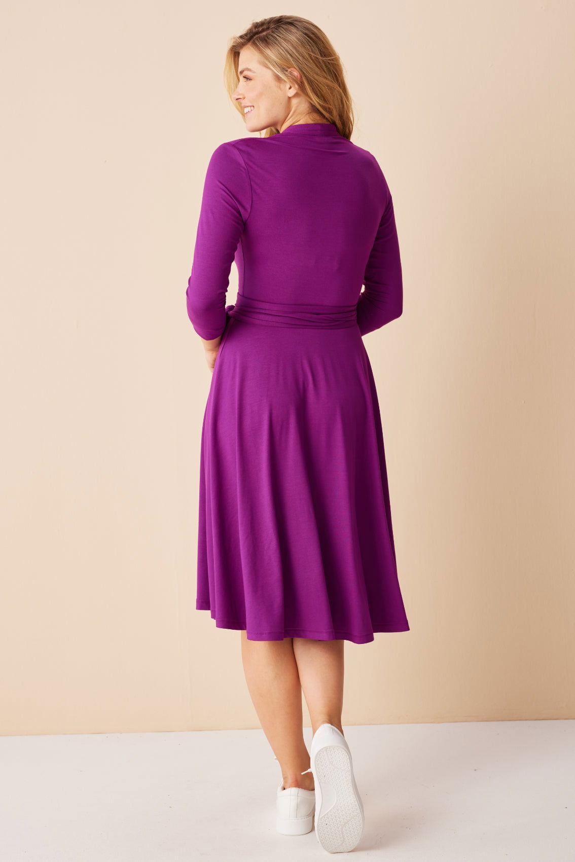 Jersey Wickelkleid Hot-Pink - Marianna Déri