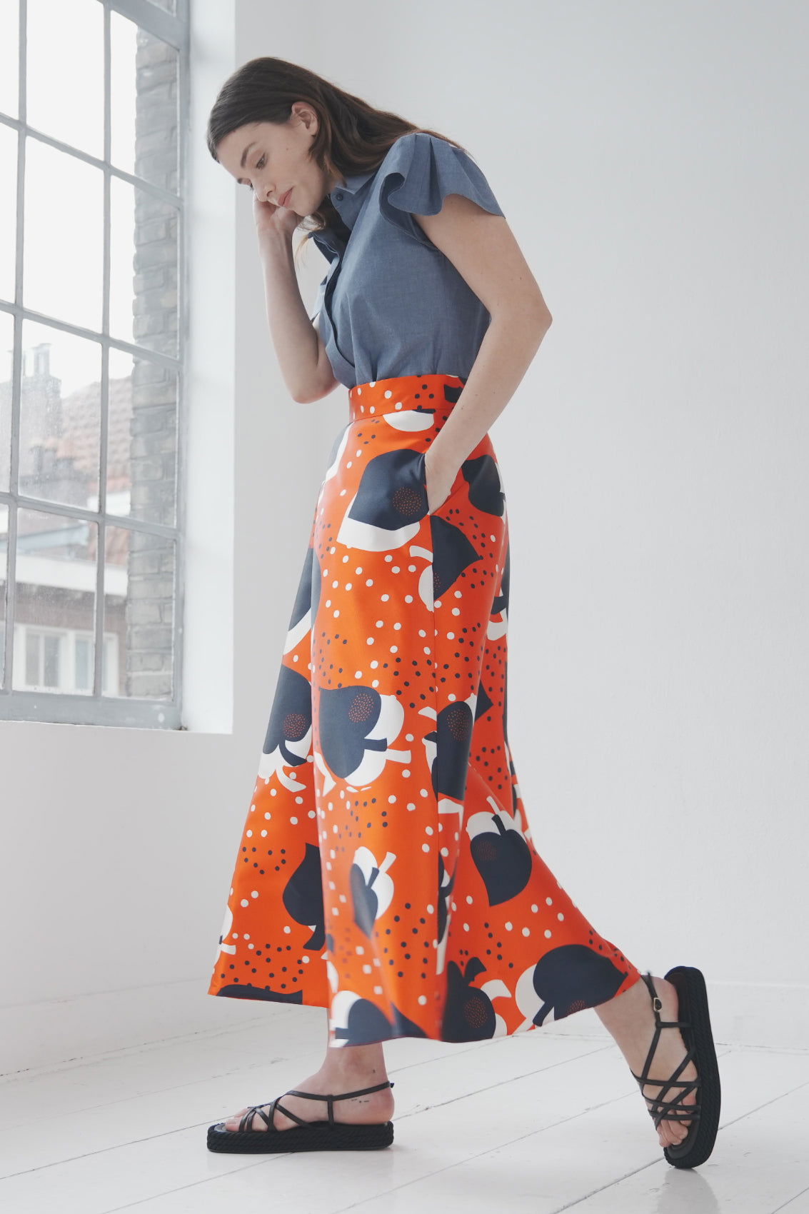 Maxirock in A-Linie mit Pik-Druck - Marianna Déri