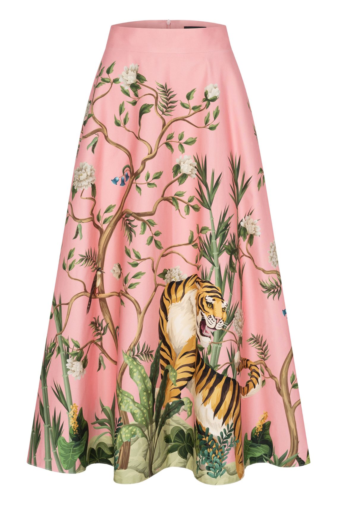 Maxirock mit Tiger-Print Rosa