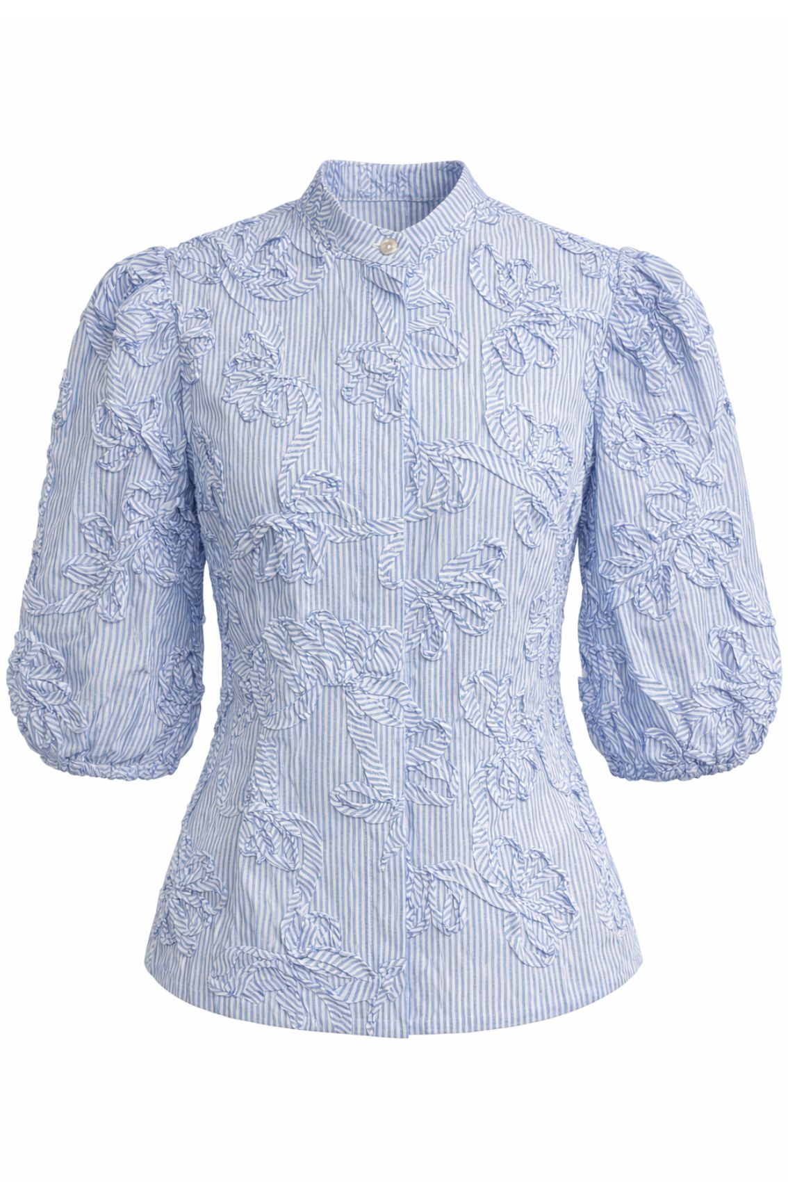 Bluse mit Stickblüten