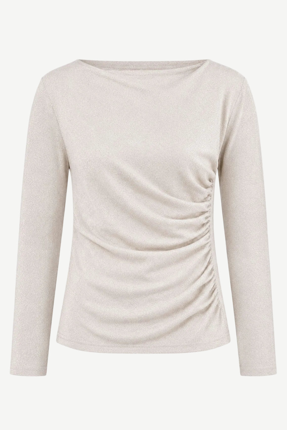 Draped Shimmer Top Champagne