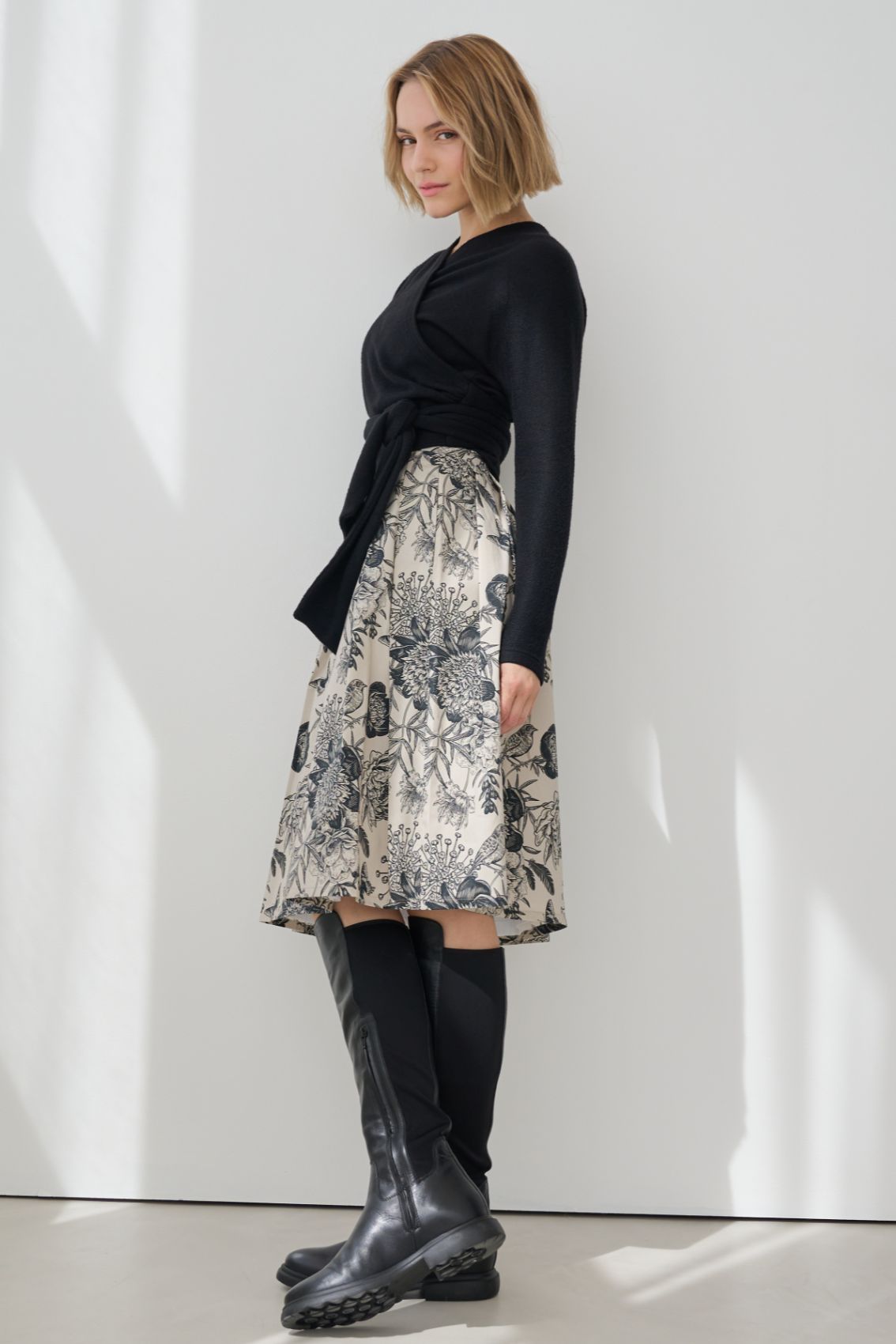 Rock mit Blumen-Vogel-Print - Marianna Déri