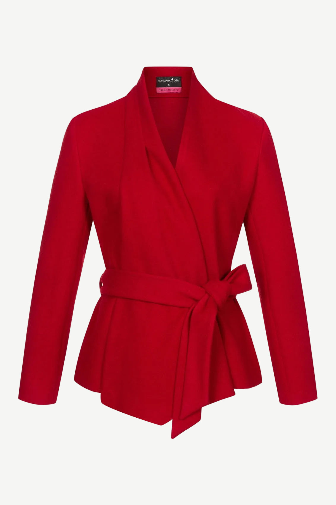 Wickel-Jacke mit Schalkragen Rot - Marianna Déri