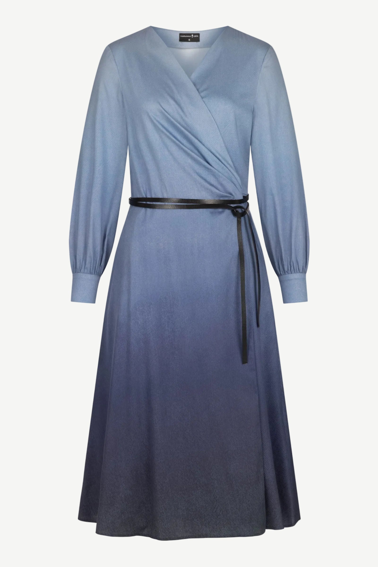 Wickelkleid mit blauem Farbverlauf - Marianna Déri