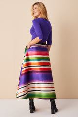 Watercolour Striped Skirt