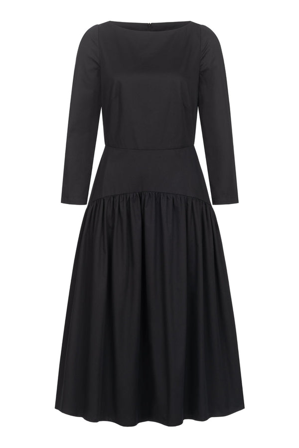 Black Drop-Waist Dress