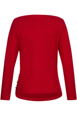 Drapiertes Shirt Rot