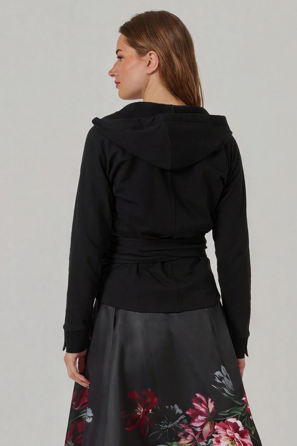 Wickel-Hoodie Schwarz
