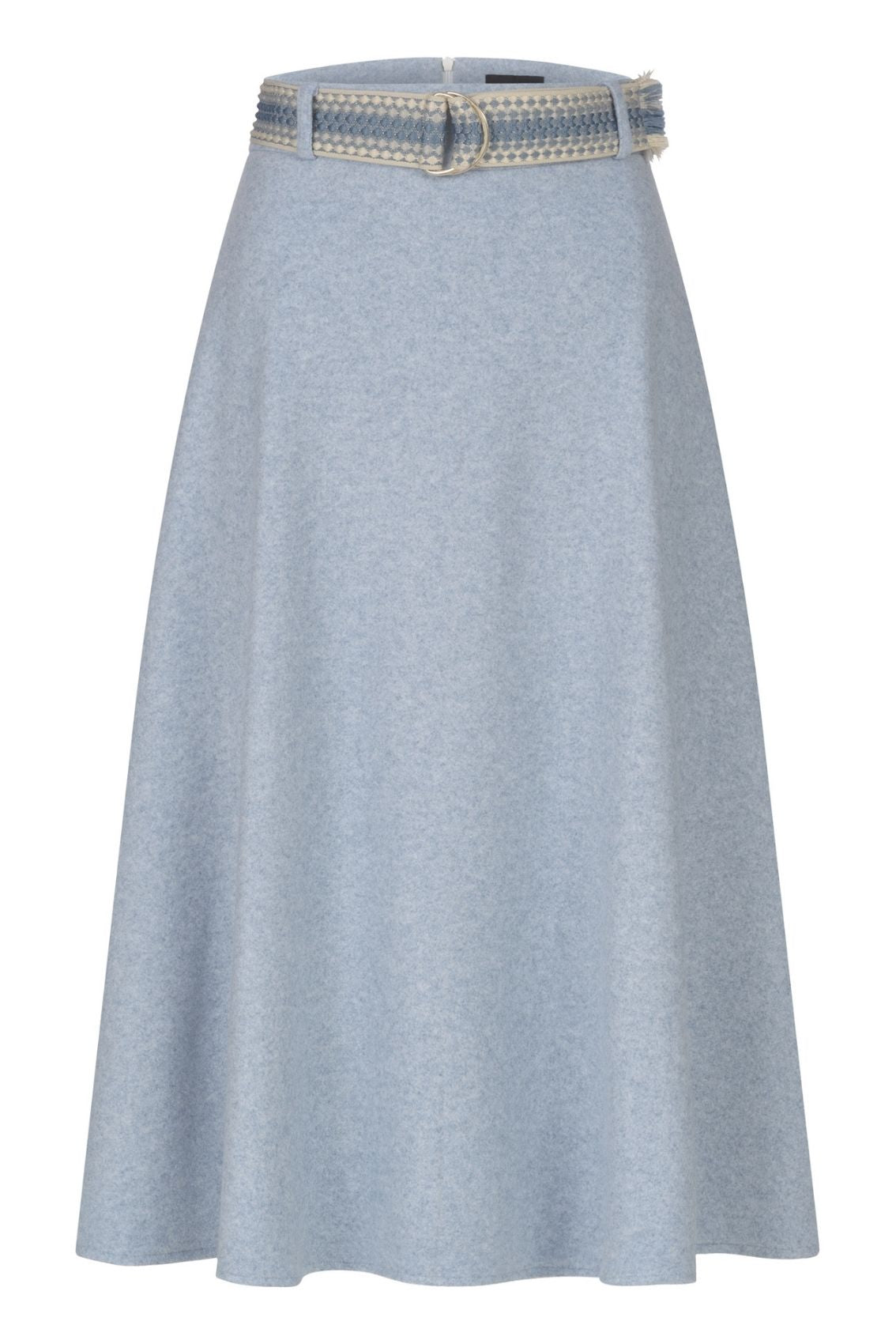 Midirock Hellblau mit Gürtel