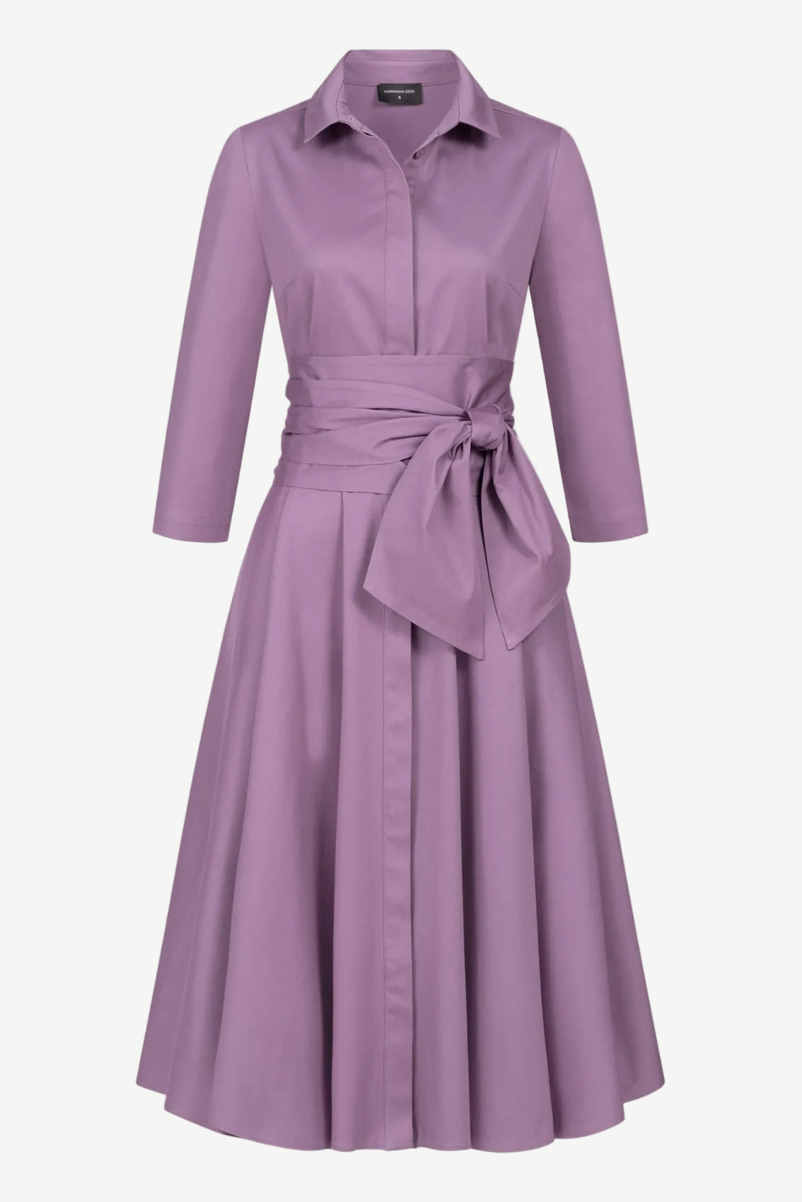 Mauve Shirt Dress with Tie Belt
