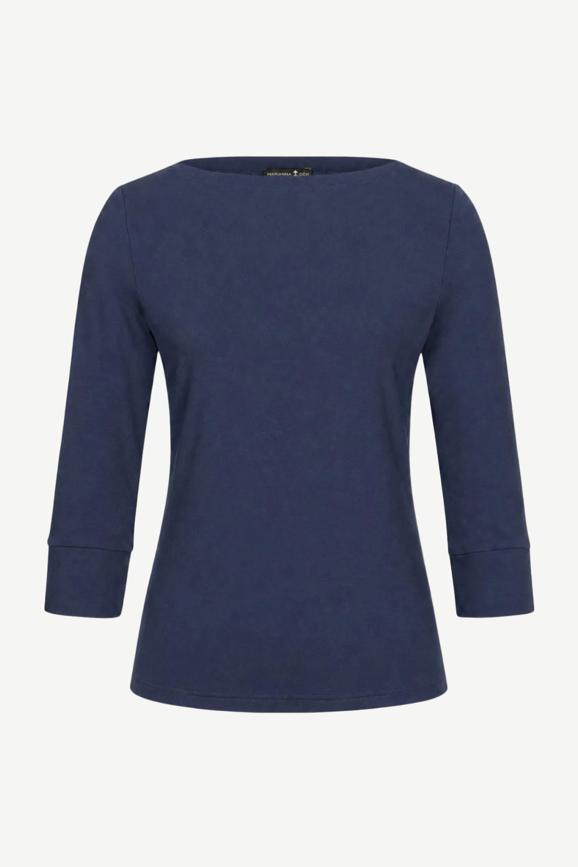 Top with boat neckline dark blue