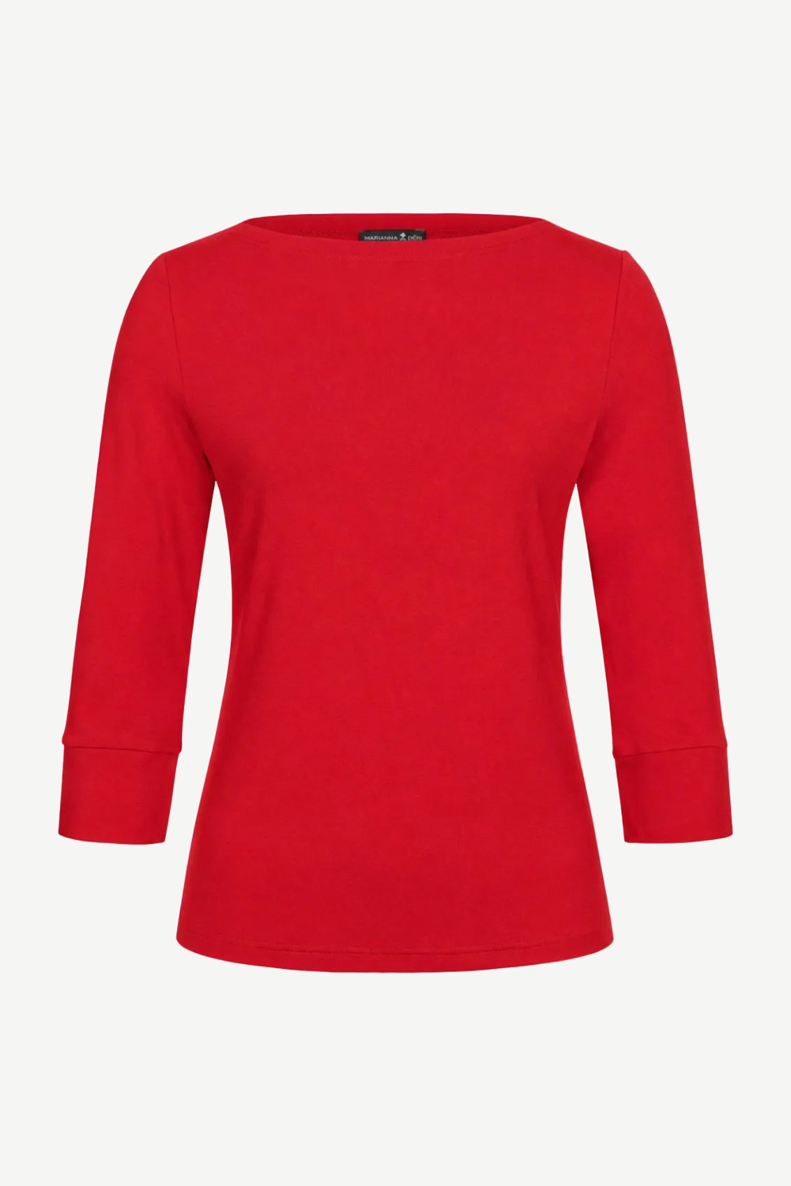 Top With Boat Neckline Red