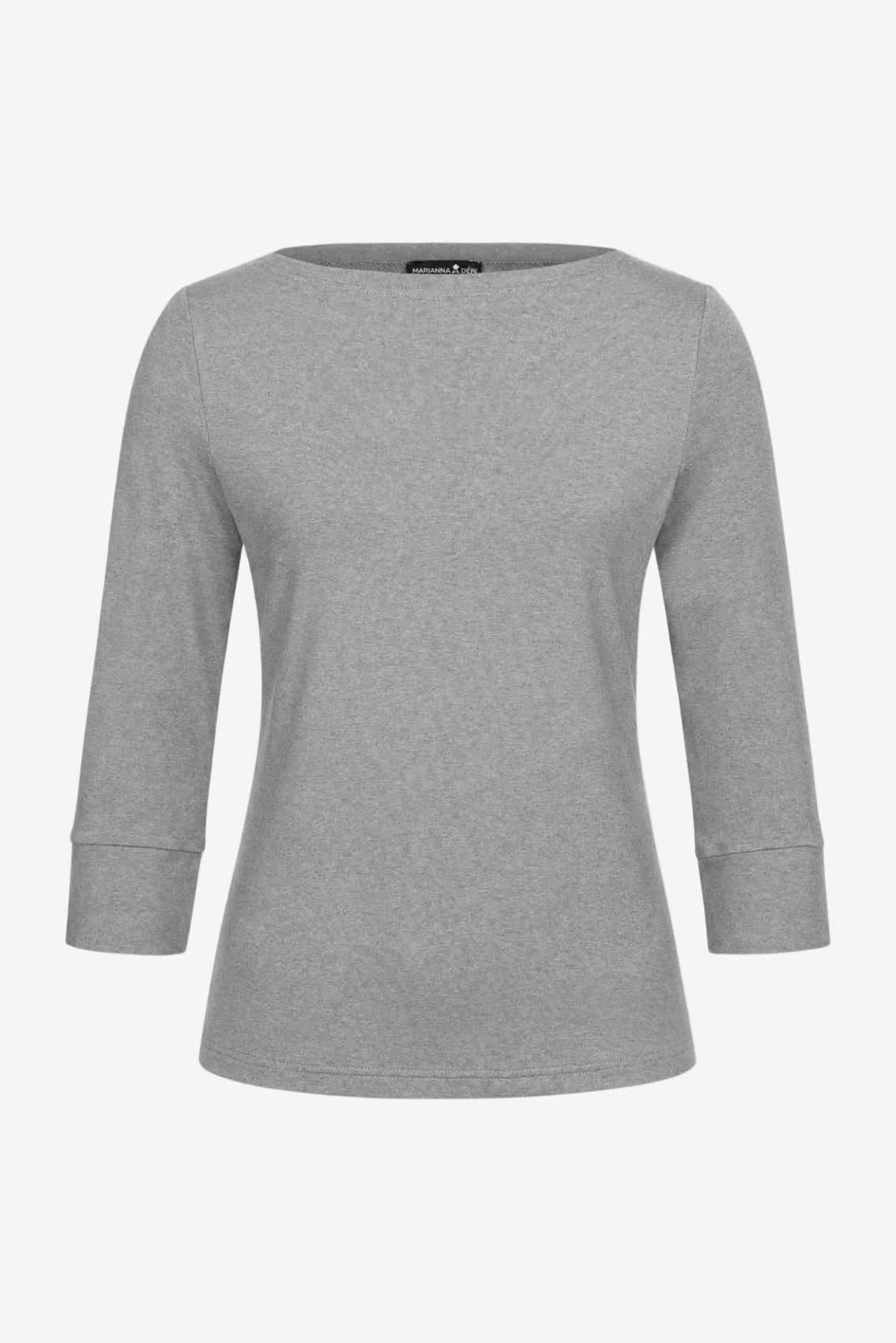 Top With Boat Neckline Grey