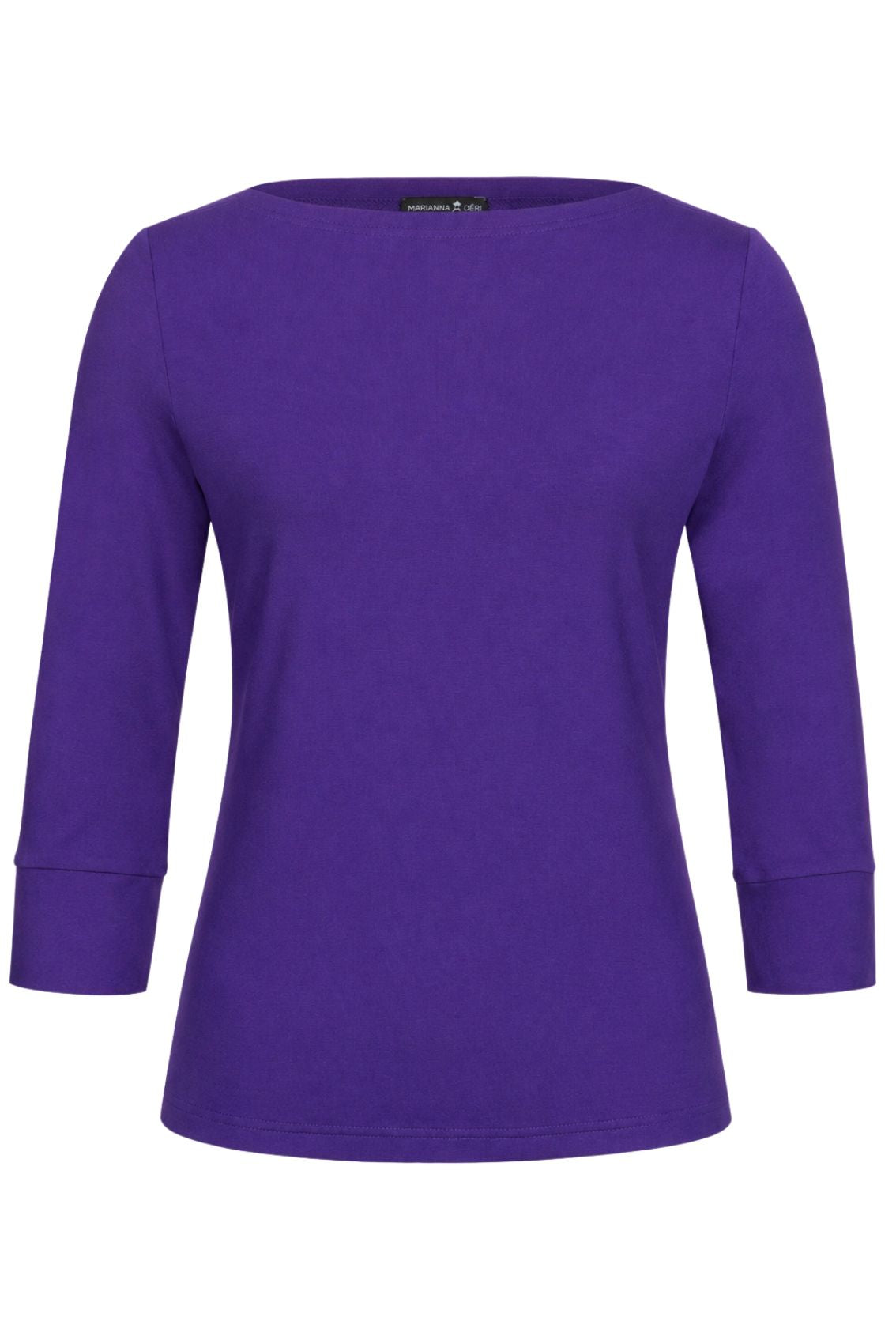Top With Boat Neckline Purple