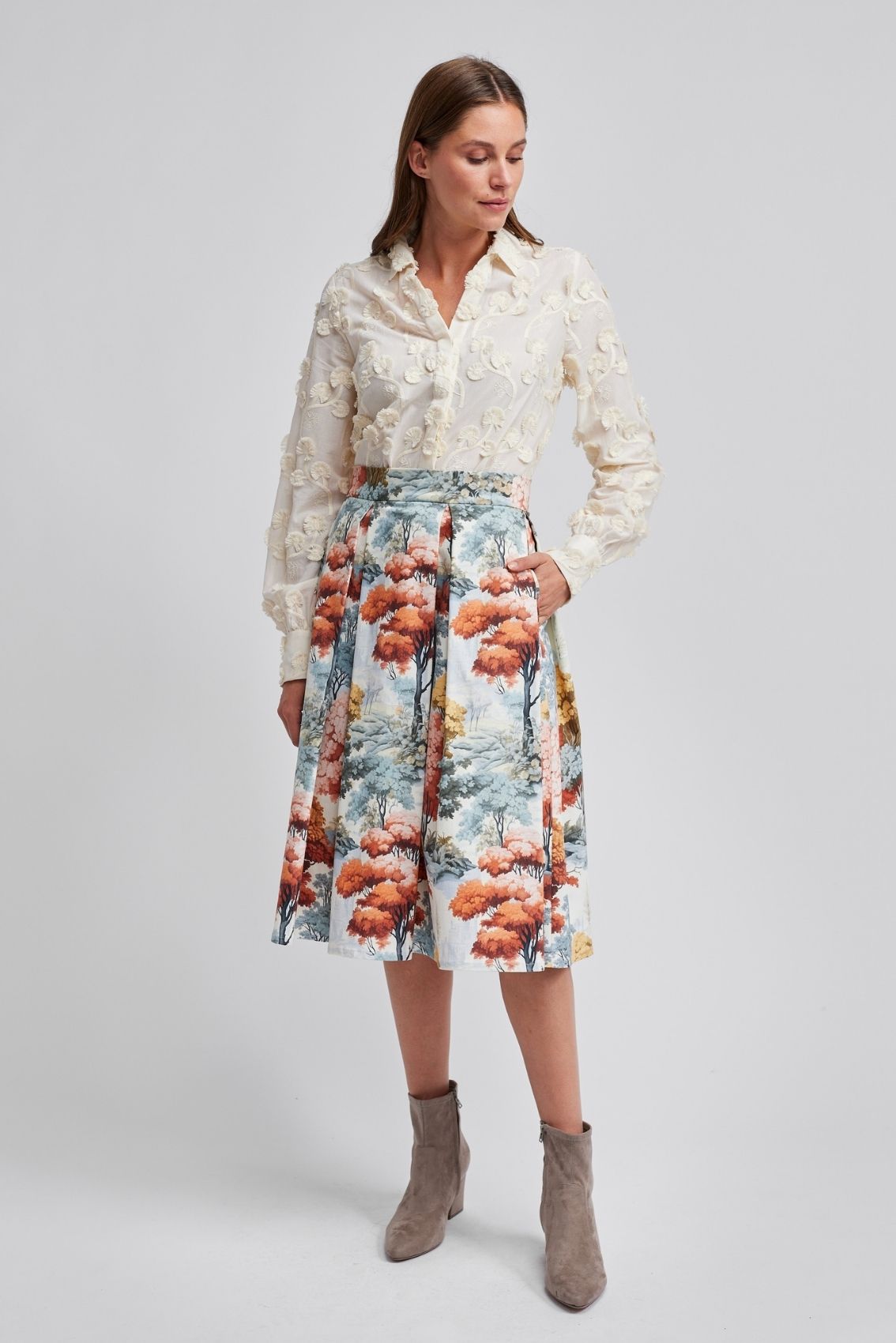 Faltenrock Herbstwald