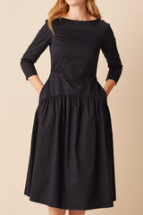 Black Drop-Waist Dress